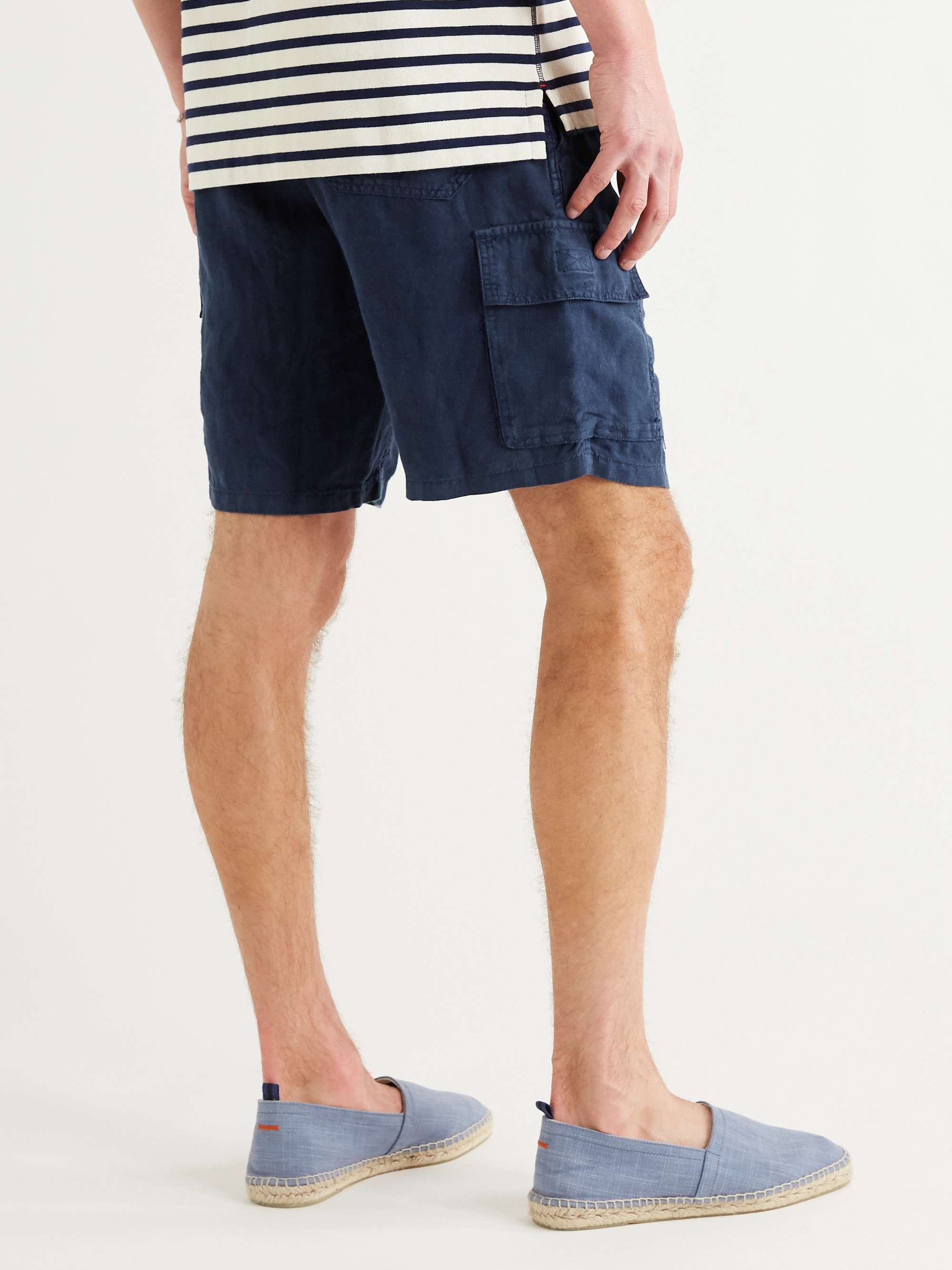 VILEBREQUIN Baie Linen Drawstring Cargo Shorts