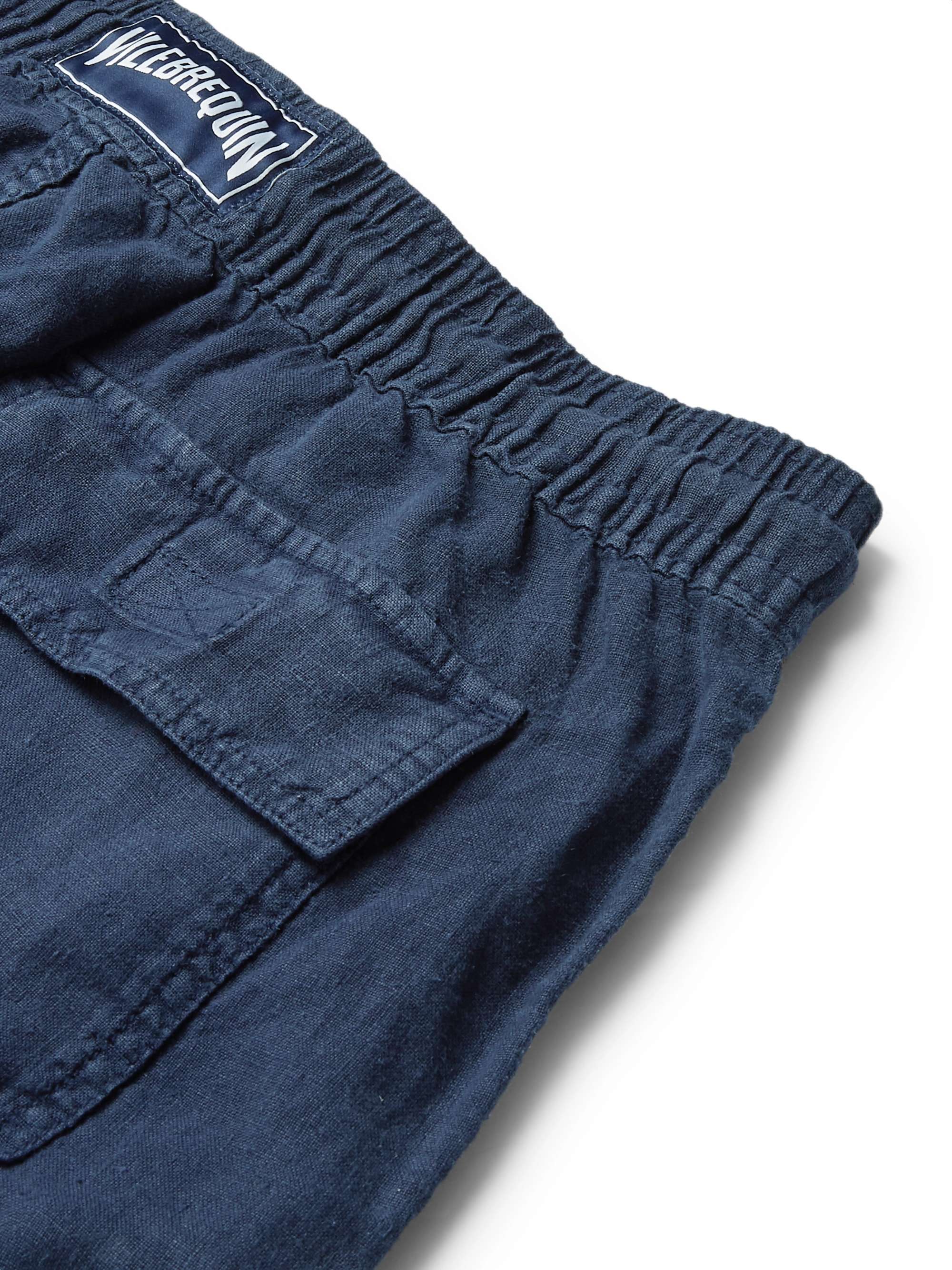 VILEBREQUIN Baie Linen Drawstring Cargo Shorts