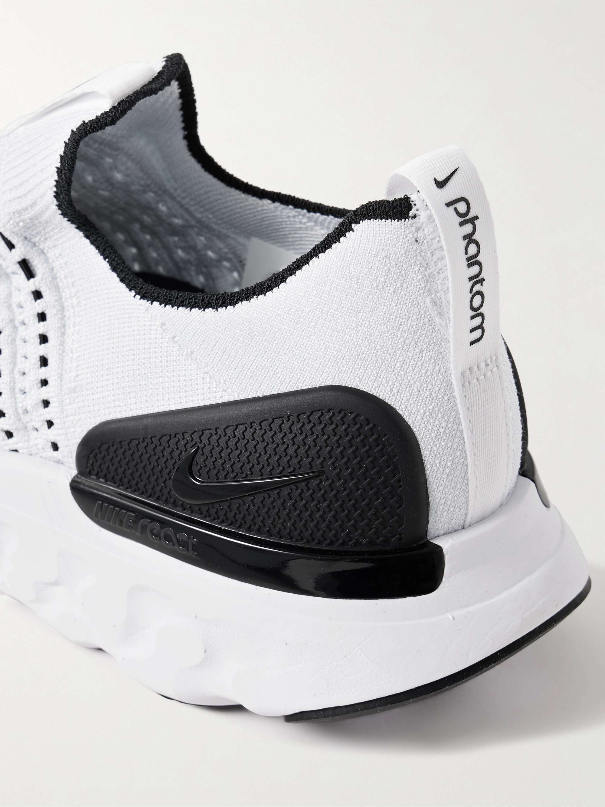 React Phantom Run 2 Rubber Trimmed Flyknit and Flyknit Loft Running Sneakers