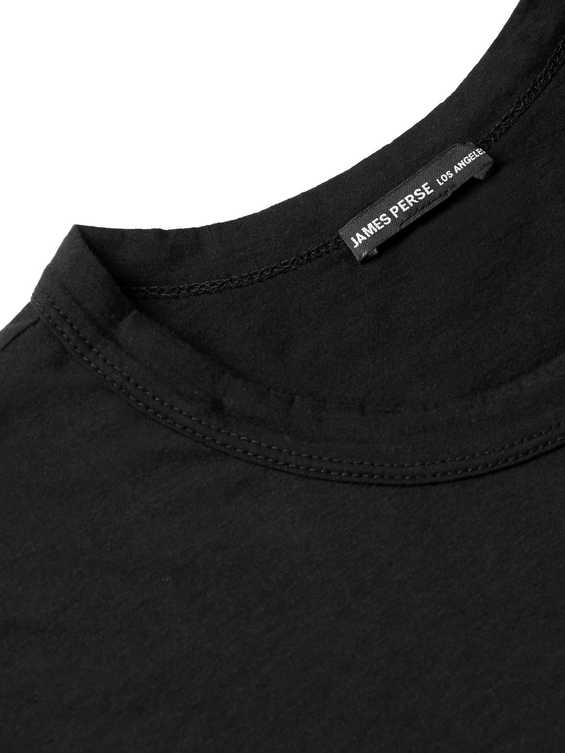 Shop James Perse Lotus Slim-fit Cotton-jersey T-shirt In Black