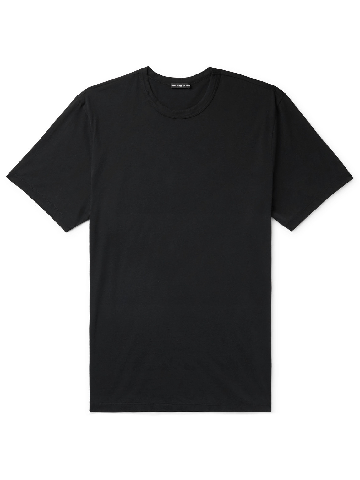 Shop James Perse Lotus Slim-fit Cotton-jersey T-shirt In Black