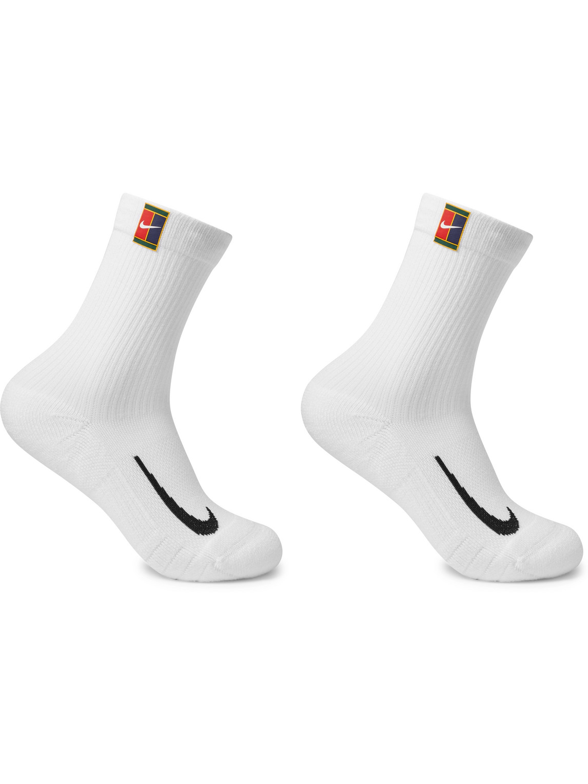 Nike Court Multiplier Cushioned Tennis Crew Socks In White