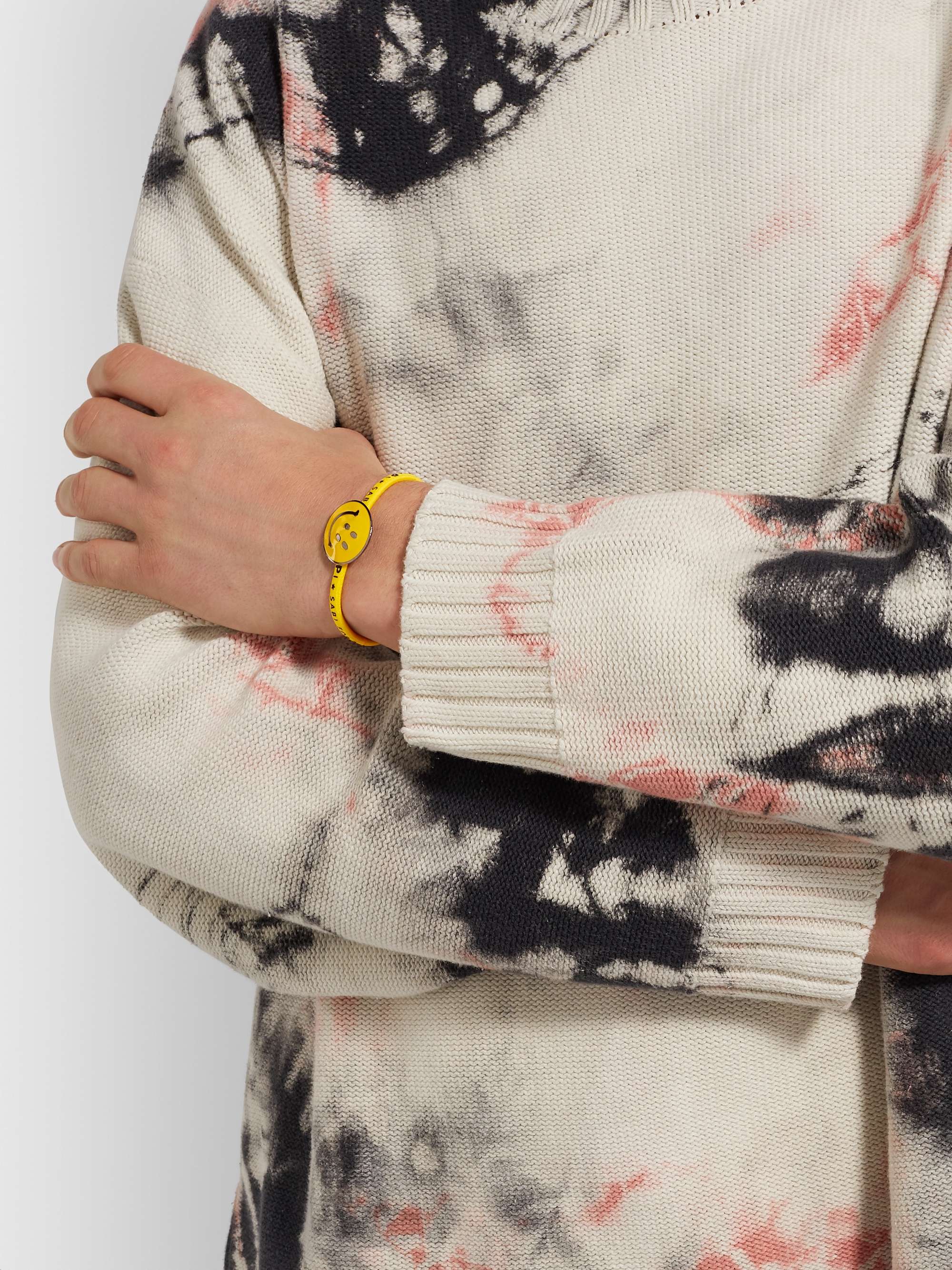 KAPITAL Enamel, Silver-Tone and Elastic Bracelet