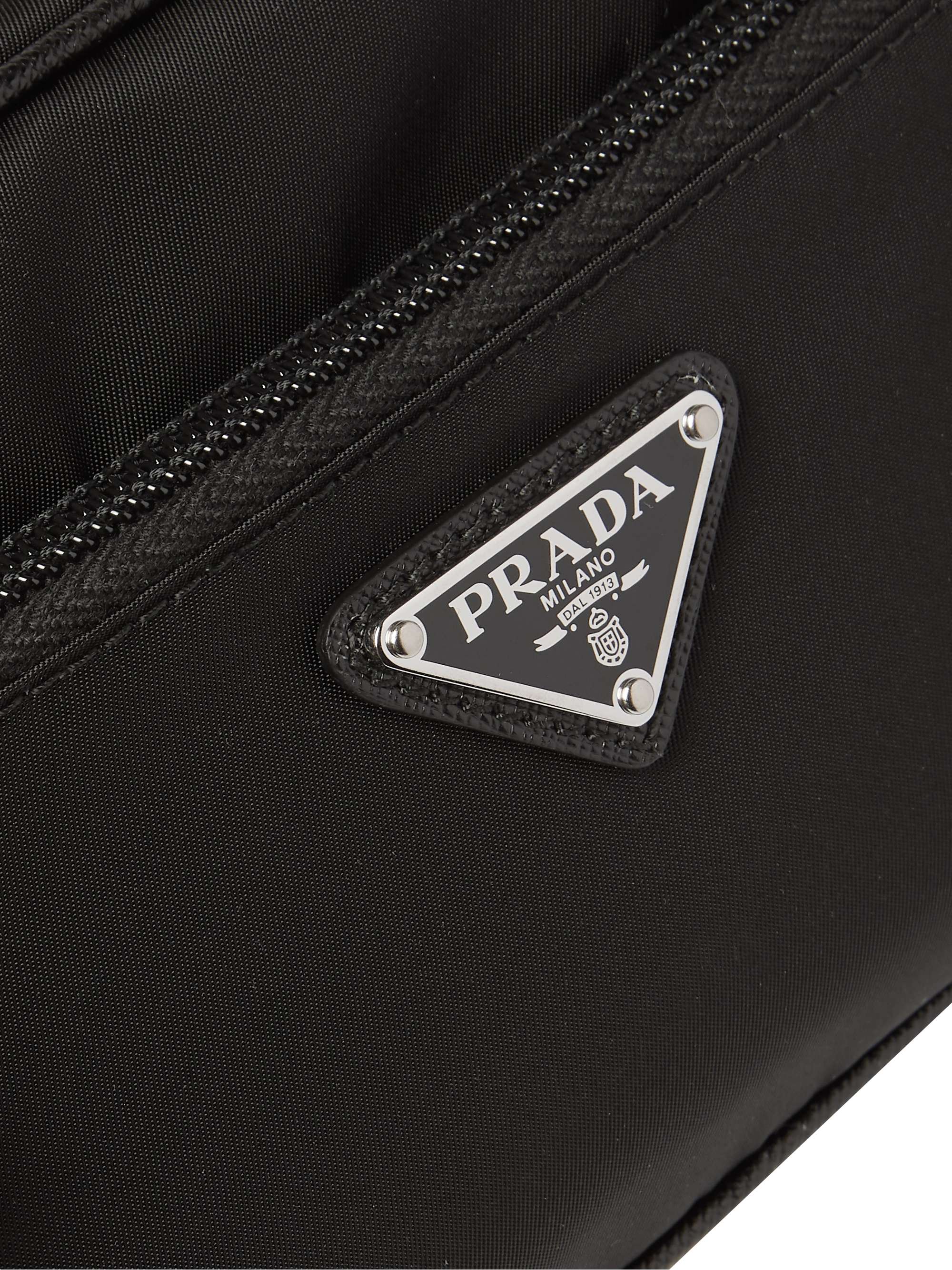 PRADA Saffiano Leather-Trimmed Nylon Wash Bag