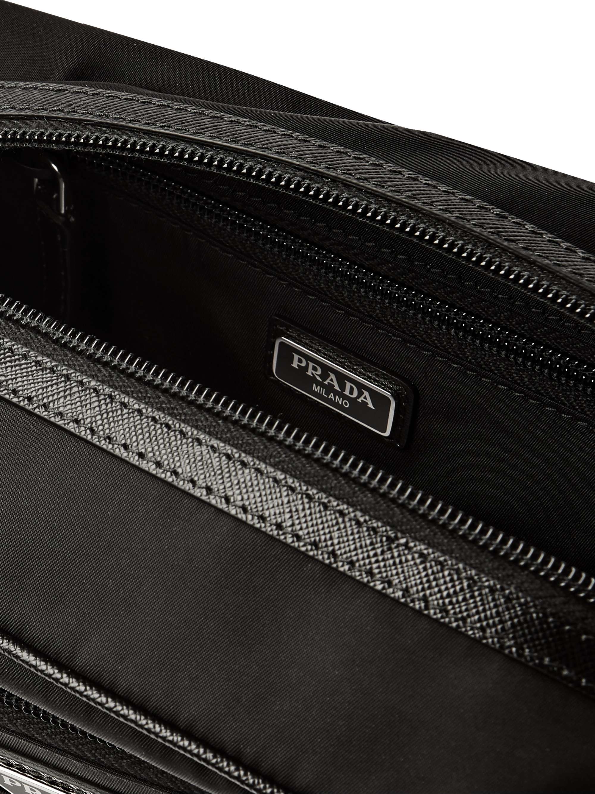 PRADA Saffiano Leather-Trimmed Nylon Wash Bag