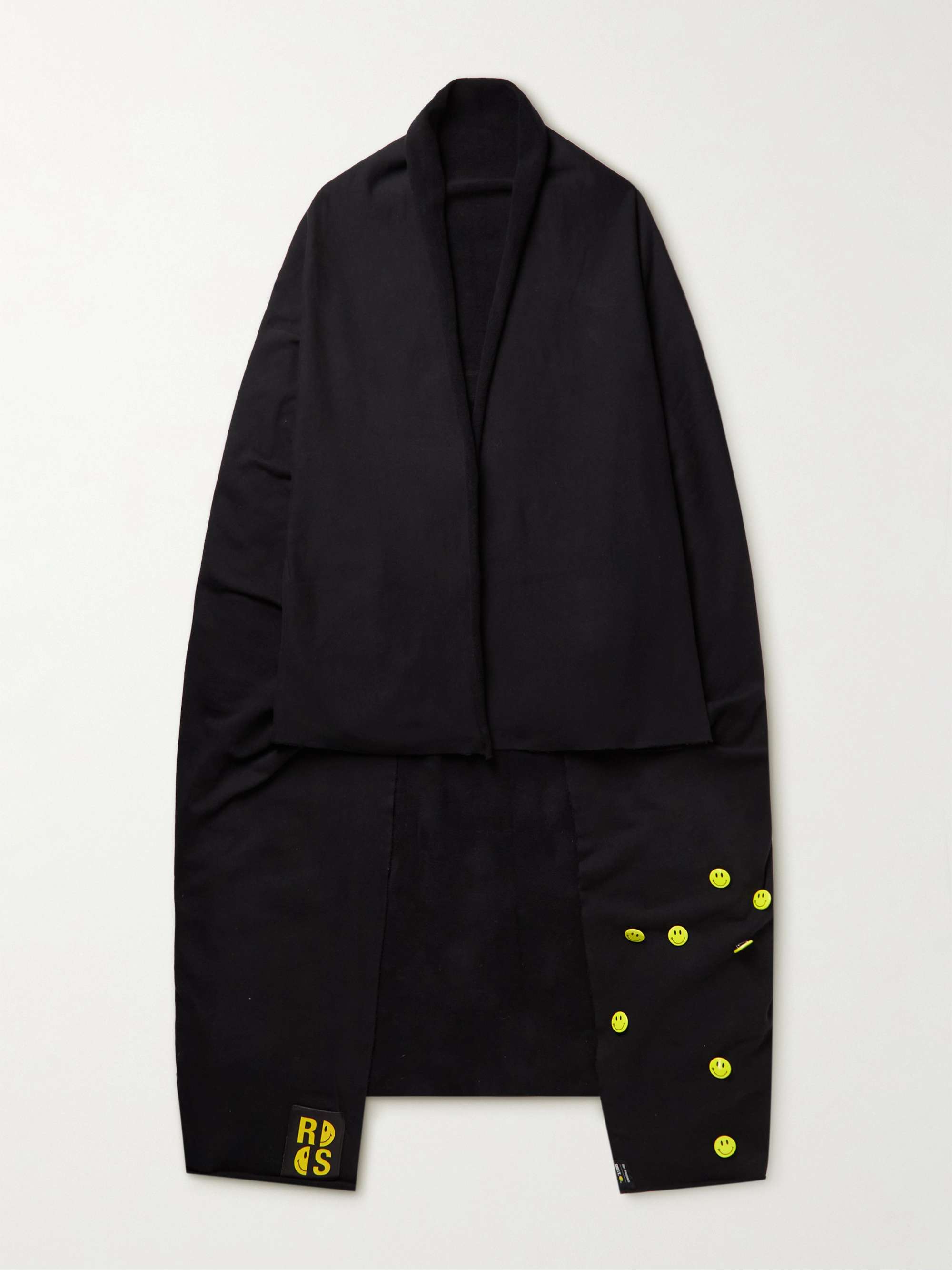 RAF SIMONS + Smiley Embellished Appliquéd Cotton-Jersey Throw
