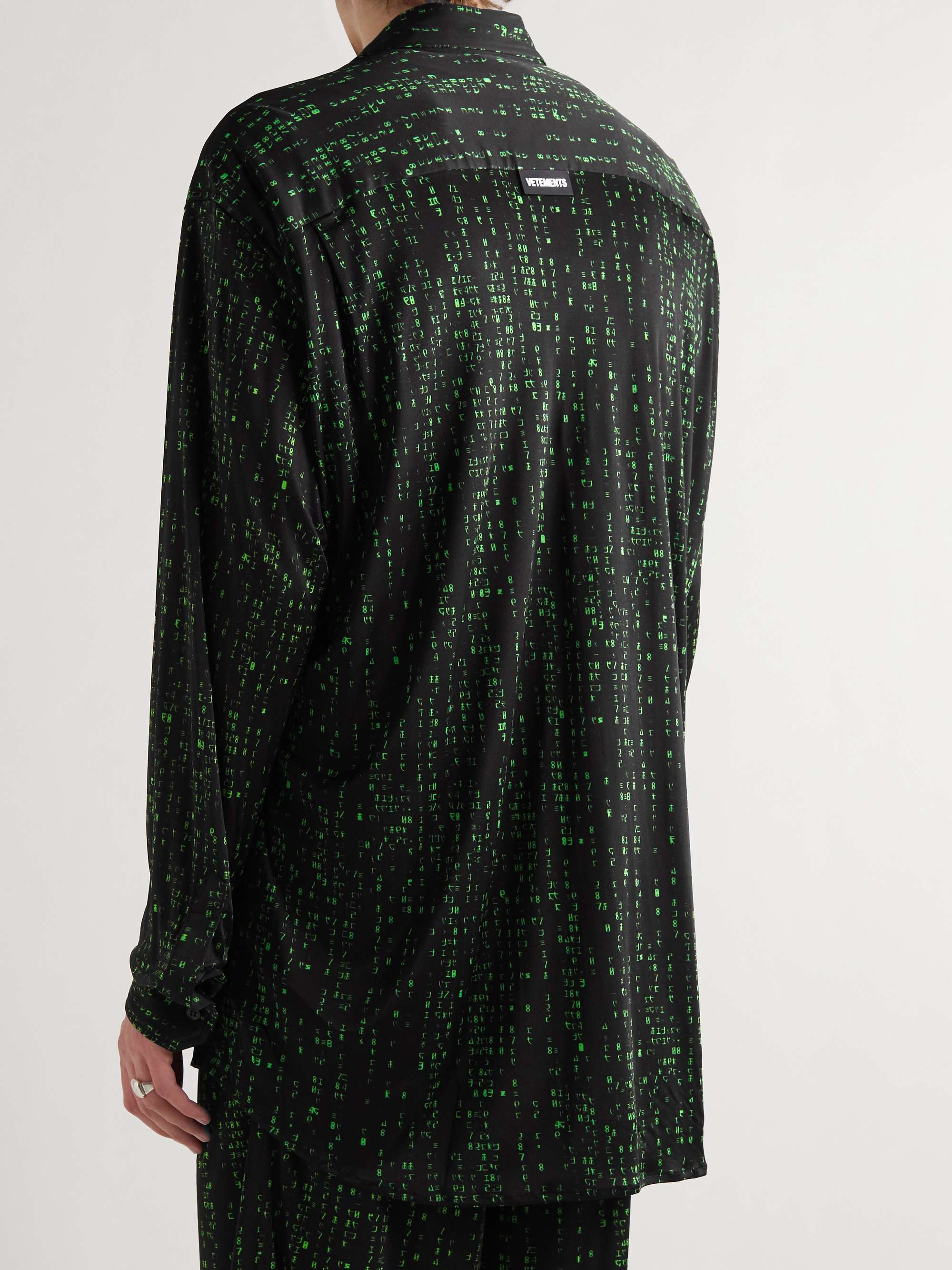 VETEMENTS Logo-Appliquéd Printed Jersey Shirt