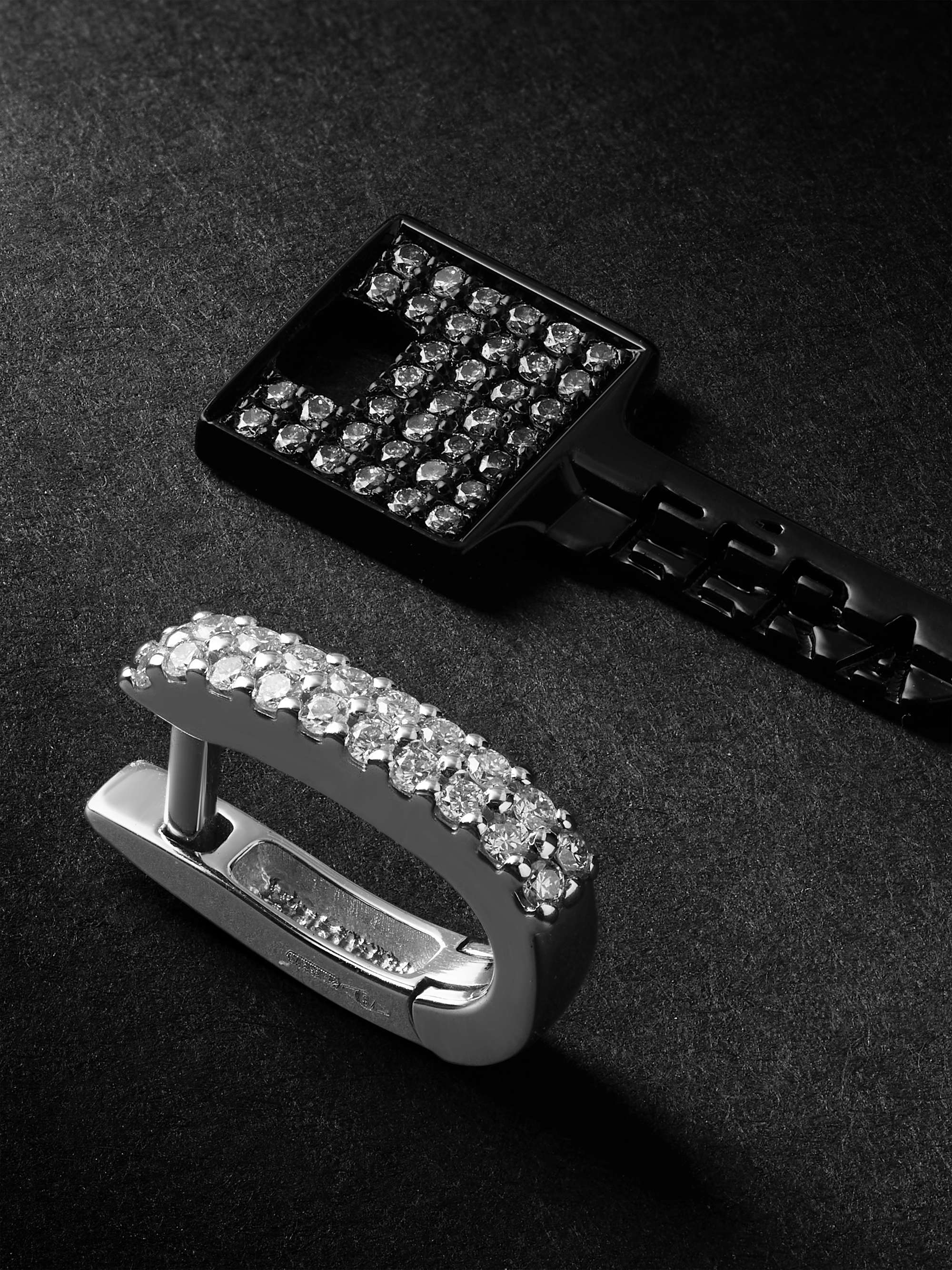 EÉRA Key White Gold, Silver and Diamond Single Earring