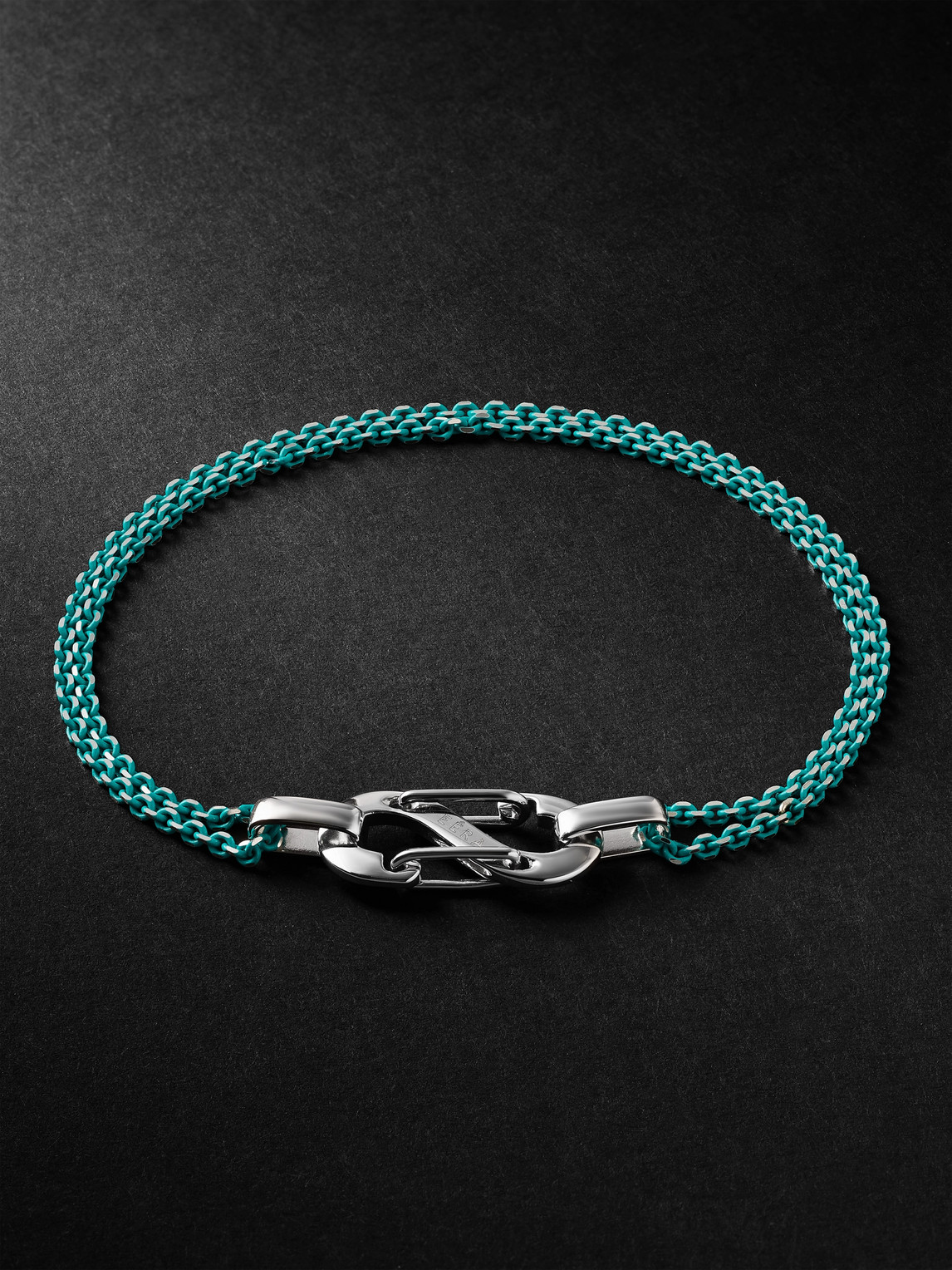 Eéra Romy White Gold And Silver Bracelet In Blue