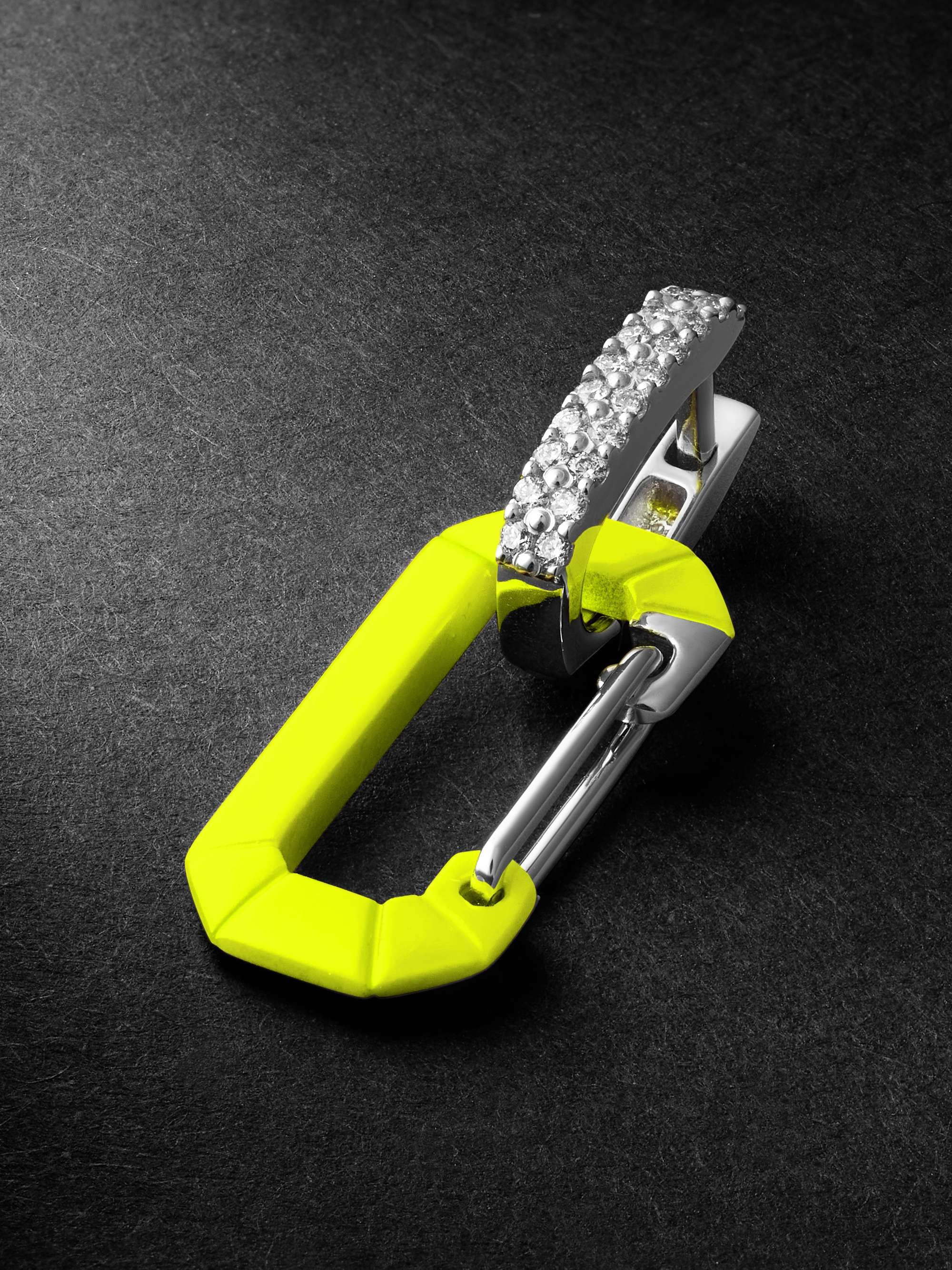 EÉRA Chiara White Gold, Silver and Diamond Single Earring