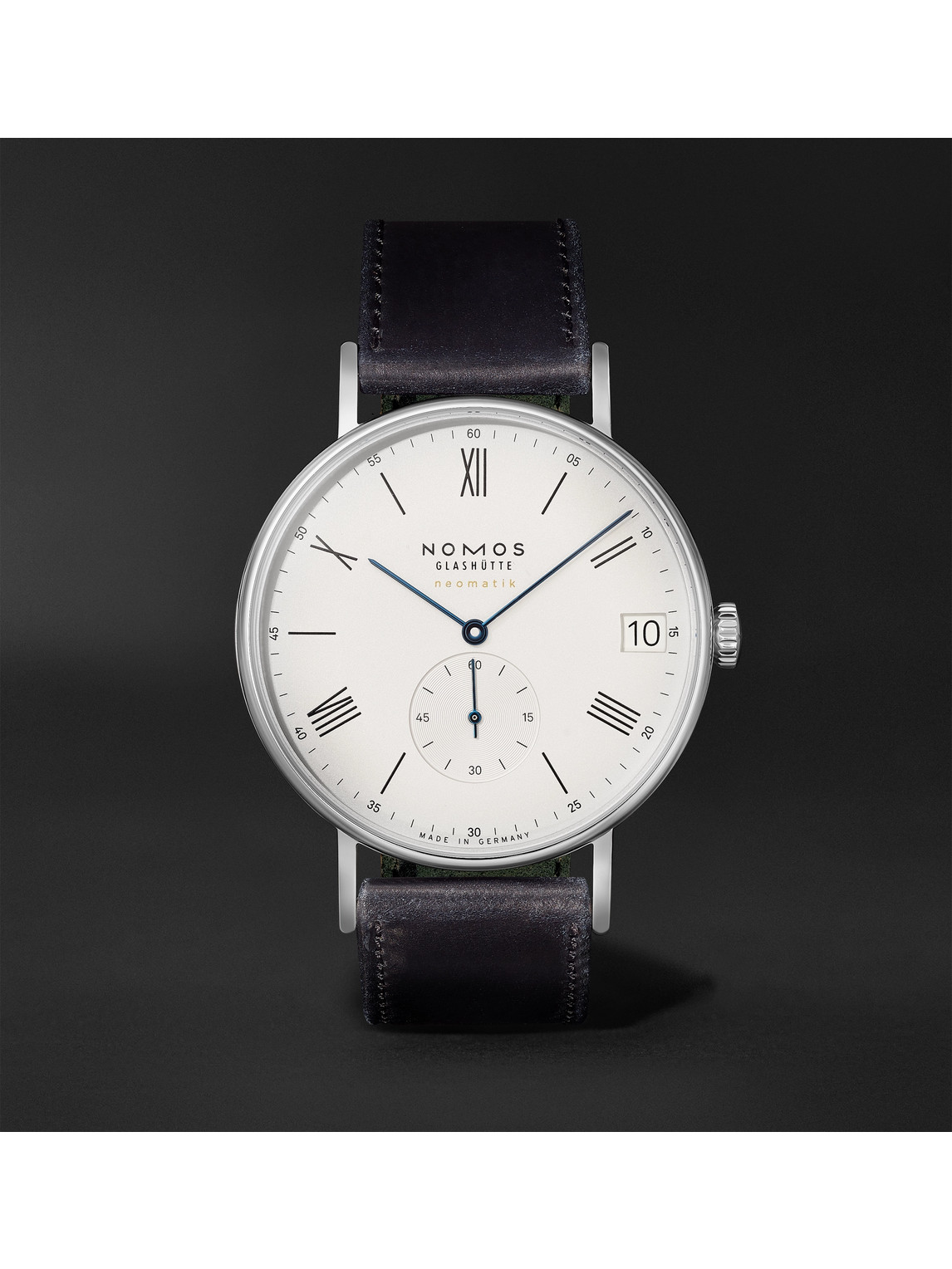 Nomos Glashütte Ludwig Neomatik 41 Automatic 40.5mm Stainless Steel And Leather Watch, Ref. No. 261 In White