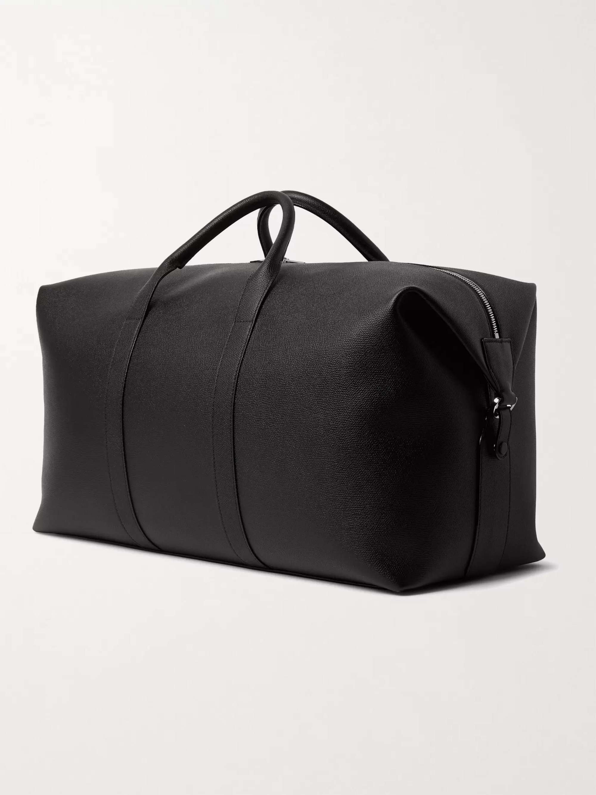 VALEXTRA Textured-Leather Holdall