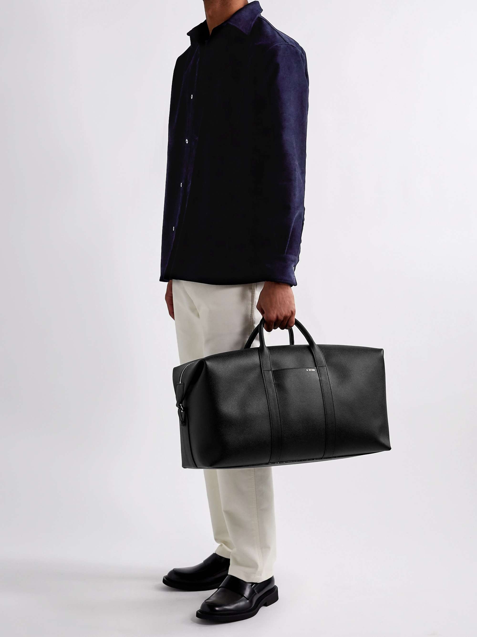 VALEXTRA Textured-Leather Holdall