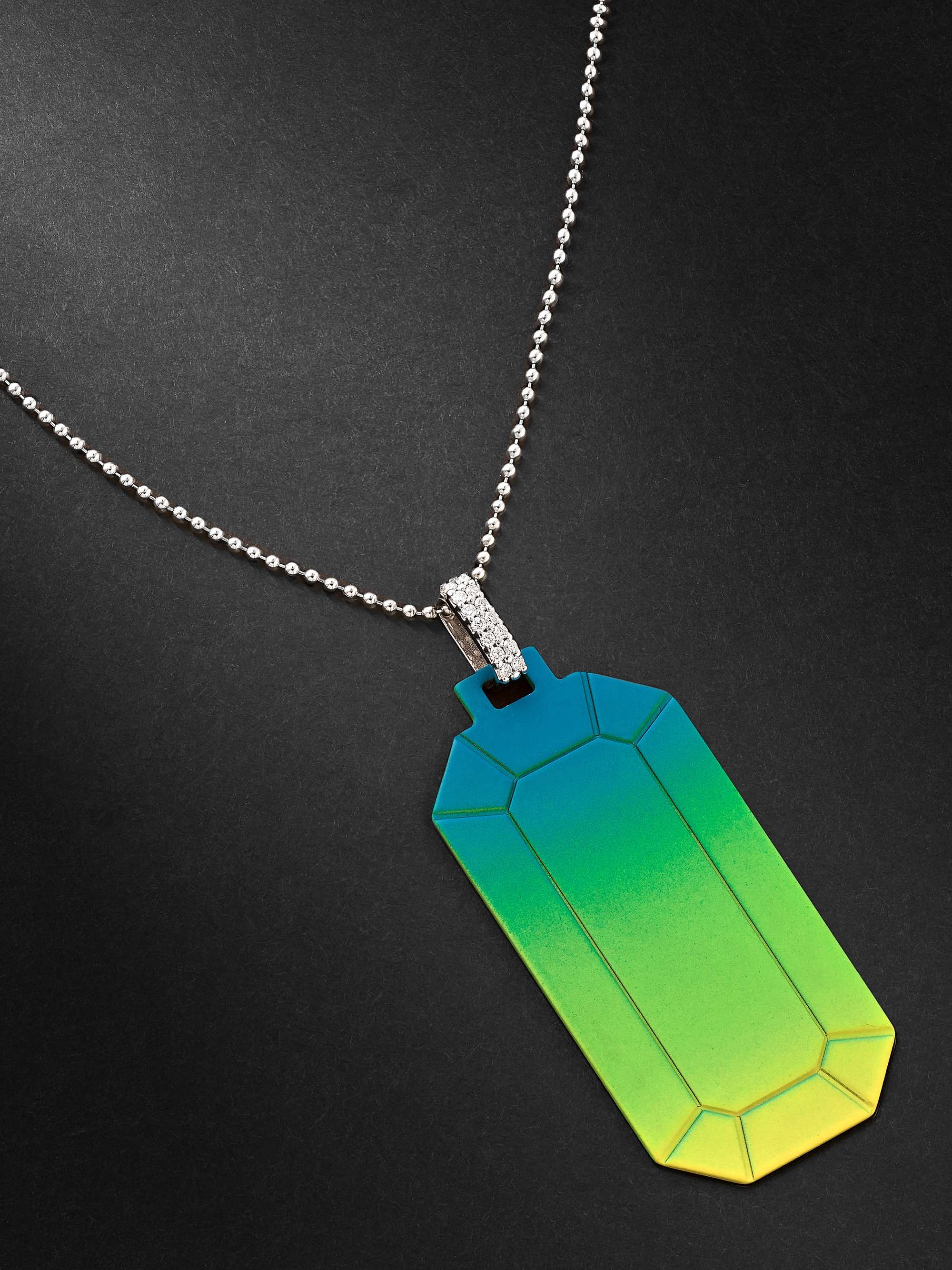 EÉRA Tokyo 18-Karat White Gold Diamond Pendant Necklace