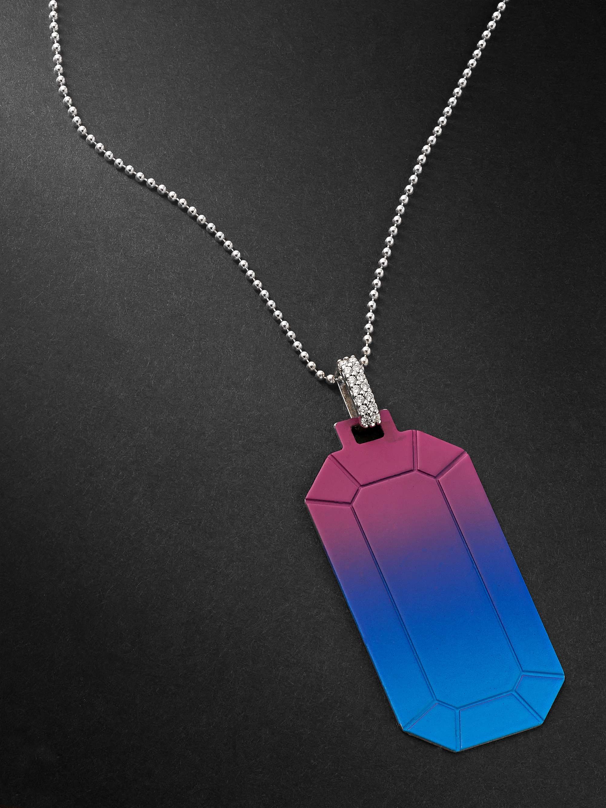 EÉRA Tokyo 18-Karat White Gold Diamond Pendant Necklace