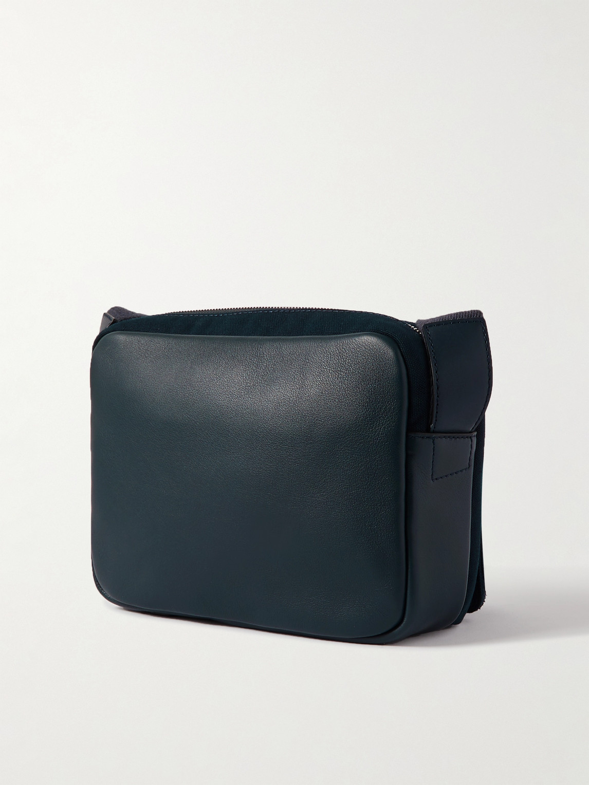 Loewe Military Xs Leather-trimmed Canvas Messenger Bag In Blue