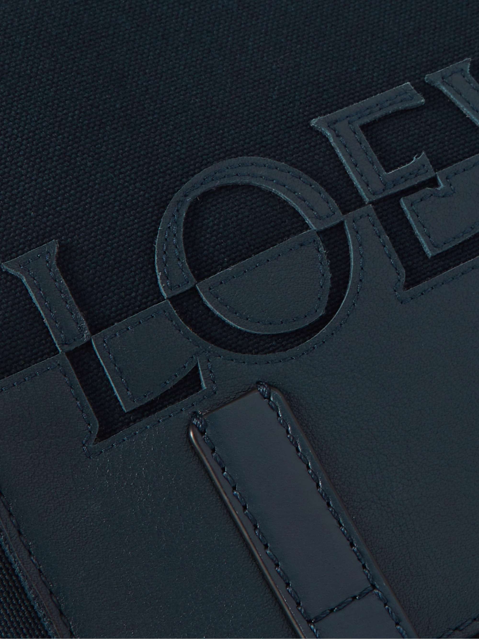 LOEWE Military XS Leather-Trimmed Canvas Messenger Bag