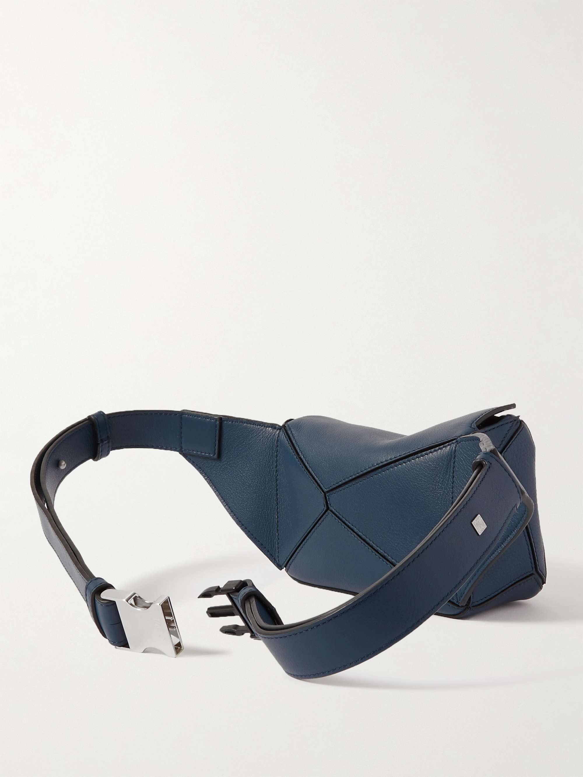 LOEWE Puzzle Mini Logo-Debossed Leather Belt Bag