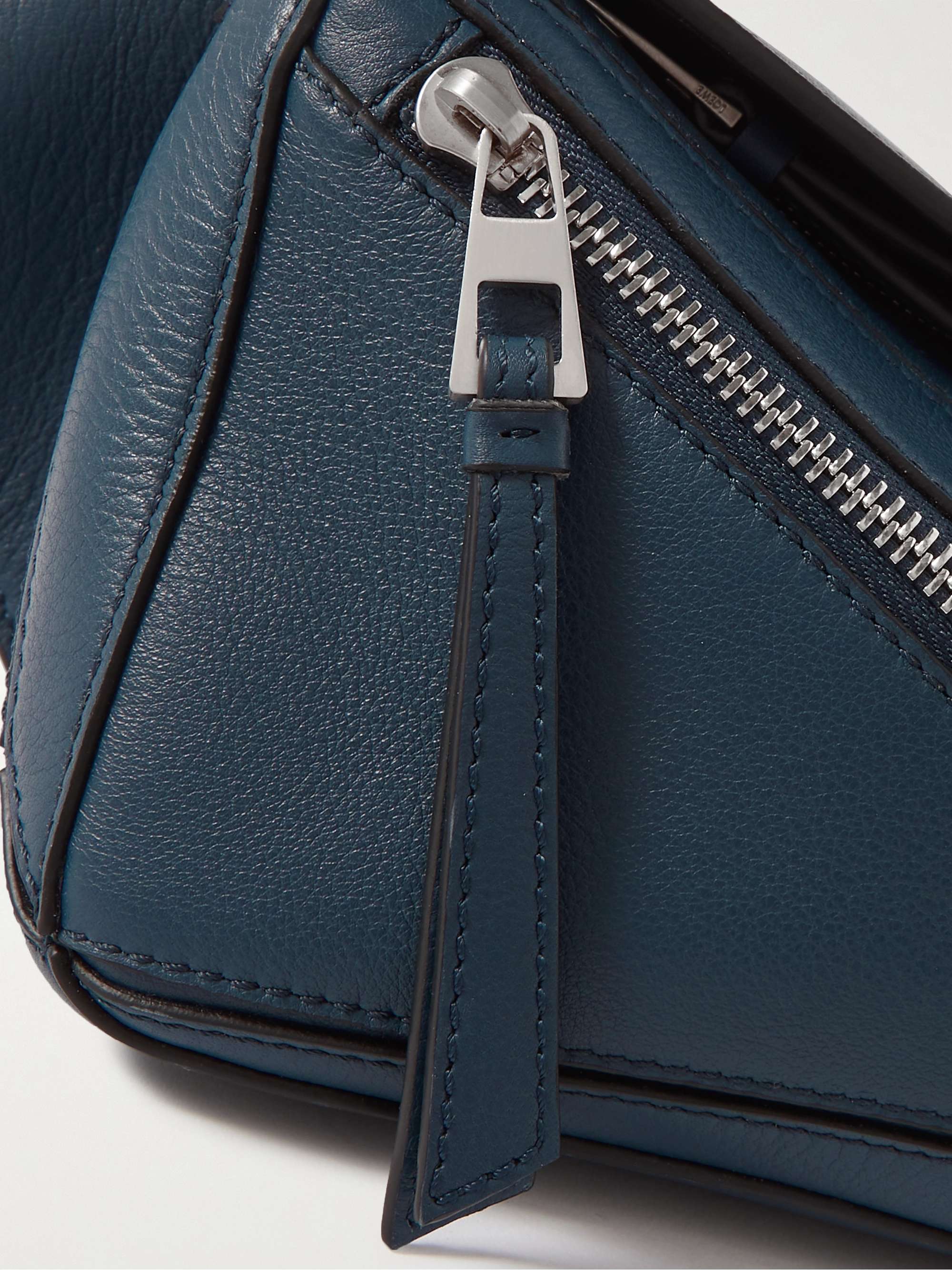 LOEWE Puzzle Mini Logo-Debossed Leather Belt Bag
