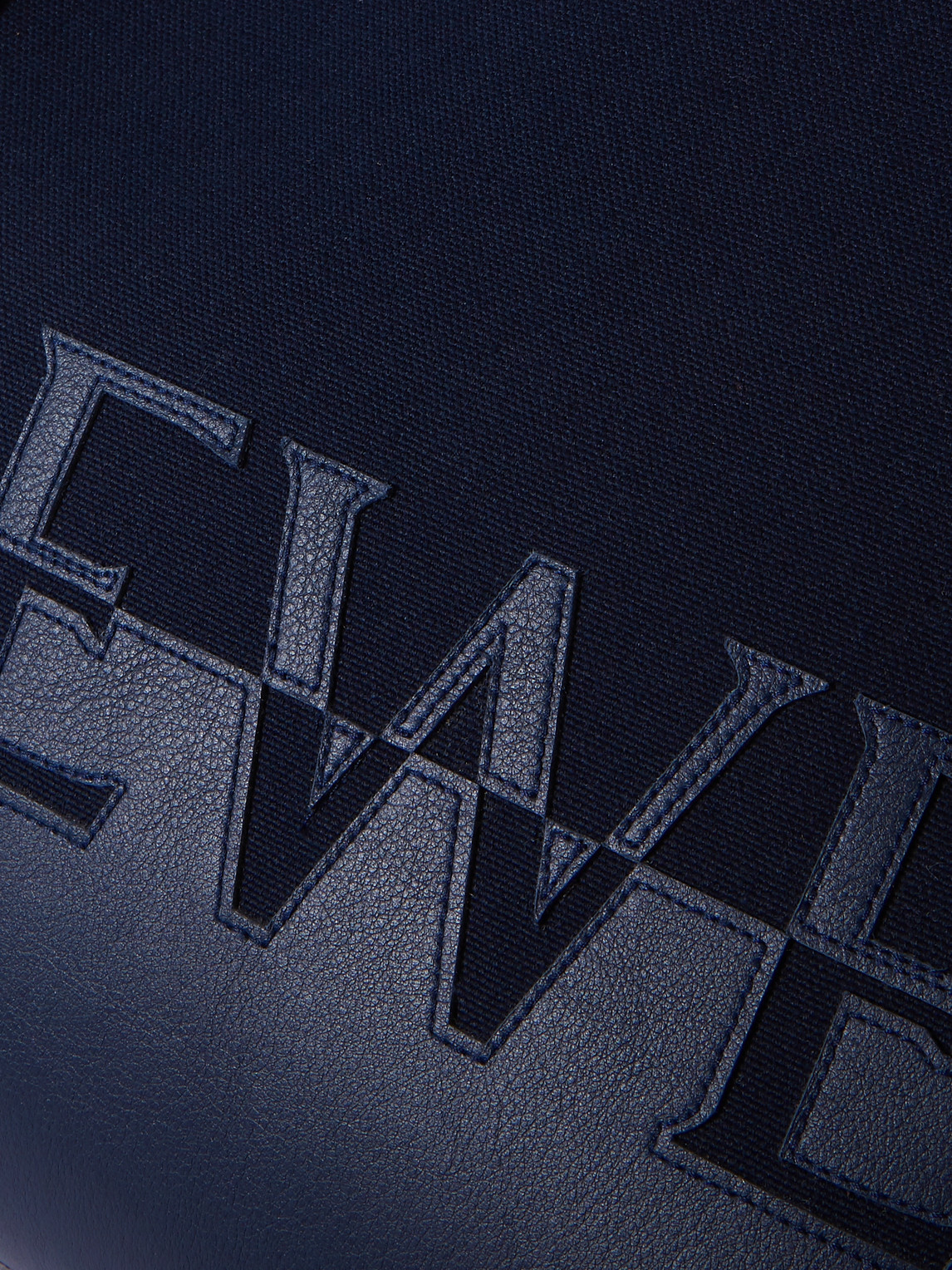 Loewe Leather-trimmed Canvas Tote Bag In Blue