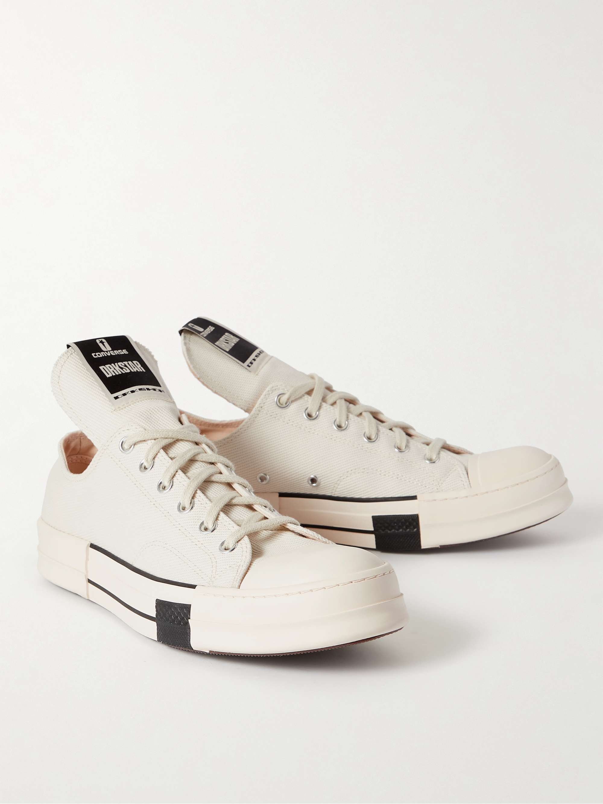 RICK OWENS + Converse DRKSTAR OX Canvas Sneakers