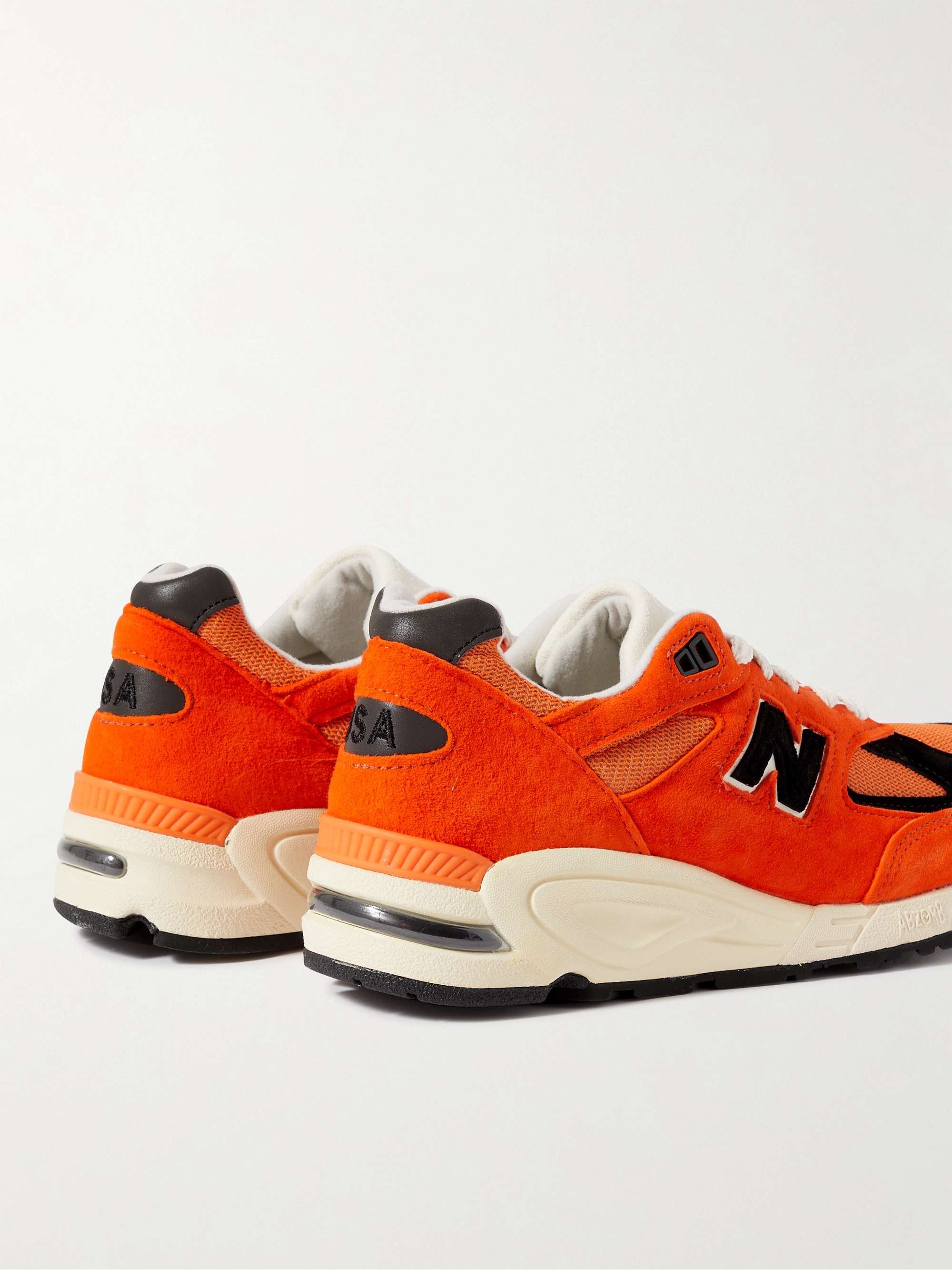 MADE in USA 990v2 Mesh and Suede Sneakers