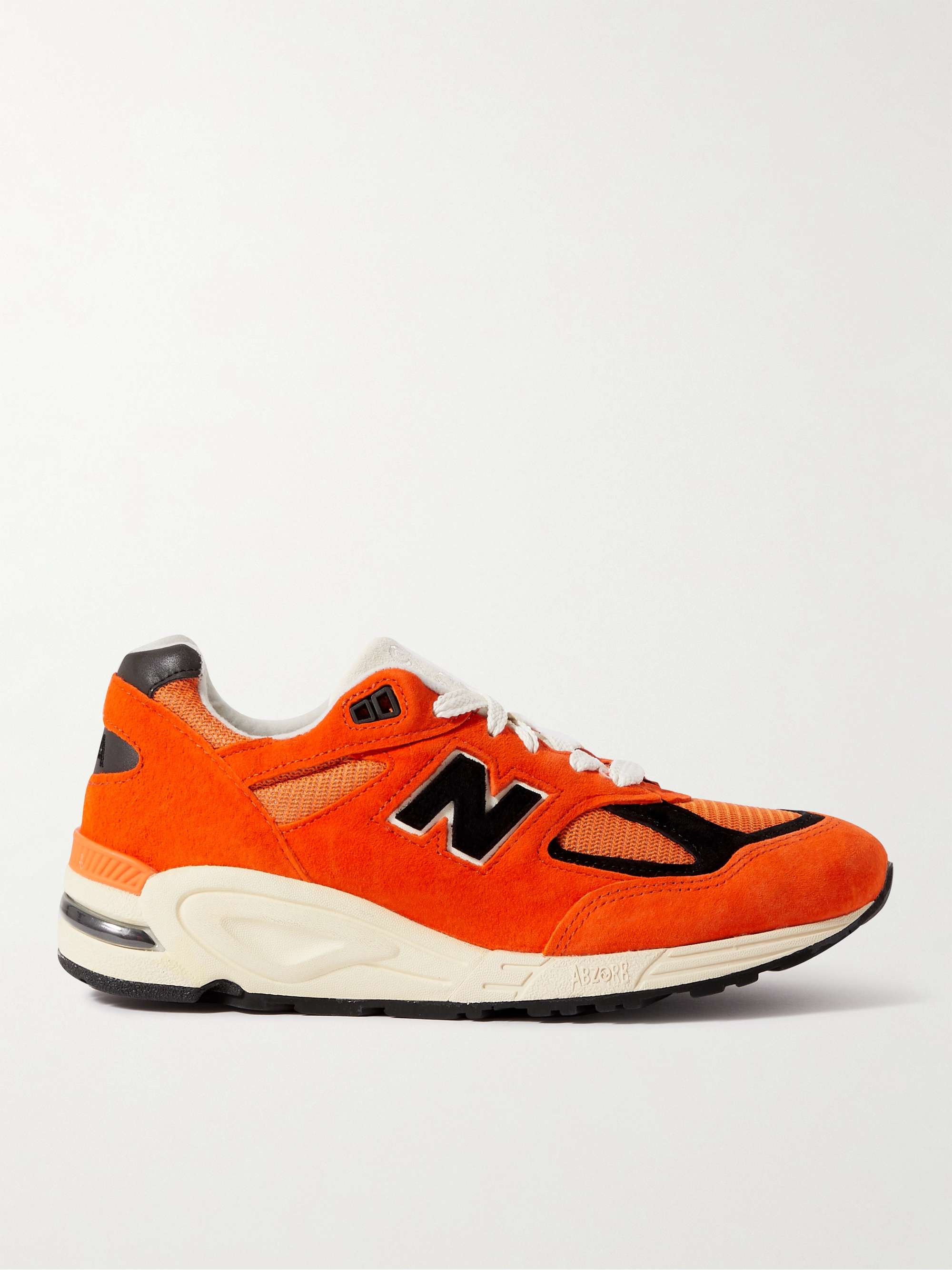 NEW BALANCE 990v2 Mesh and Suede Sneakers for Men | MR PORTER