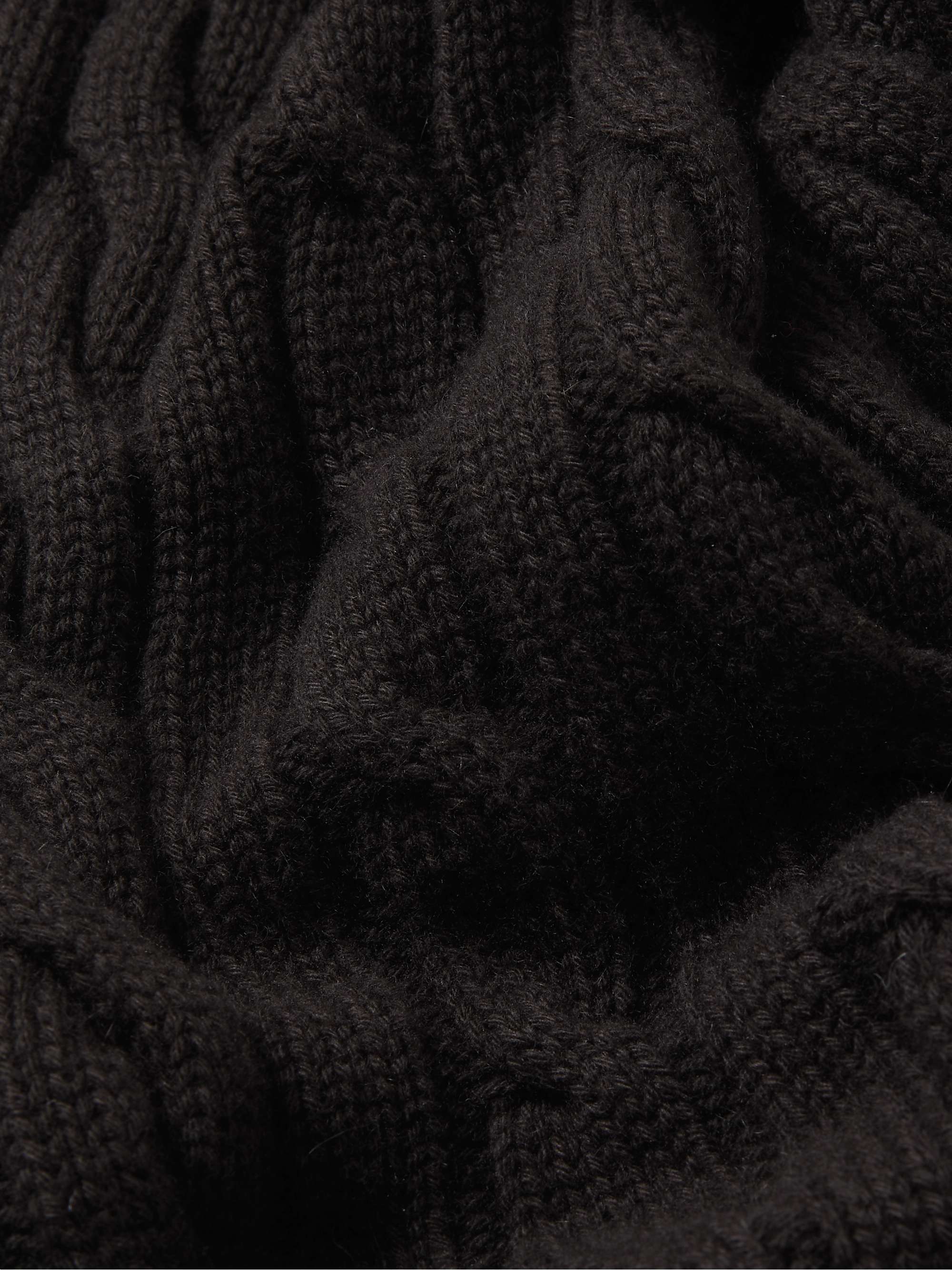 LORO PIANA Cable-Knit Baby Cashmere Scarf