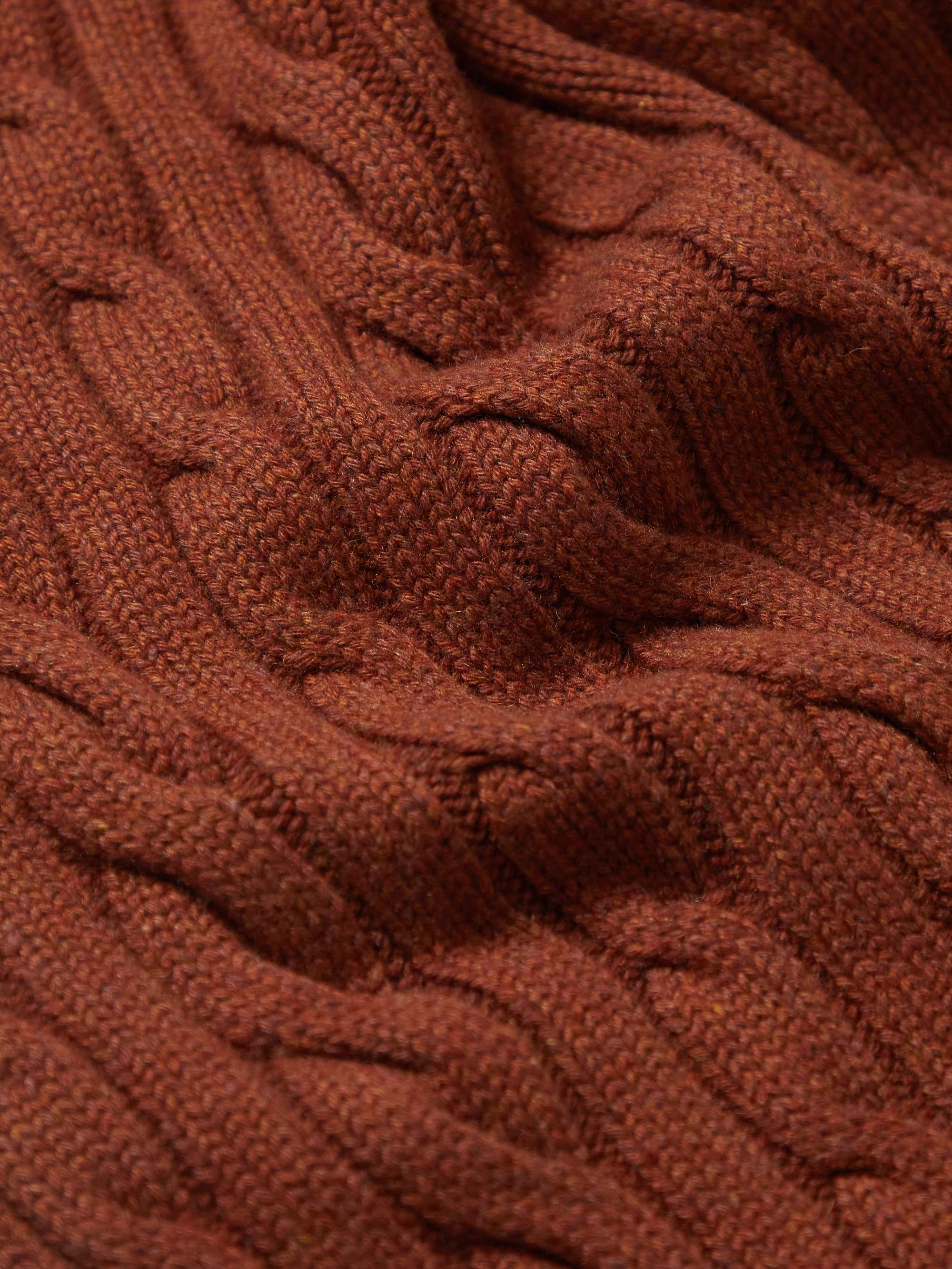 LORO PIANA Cable-Knit Baby Cashmere Scarf
