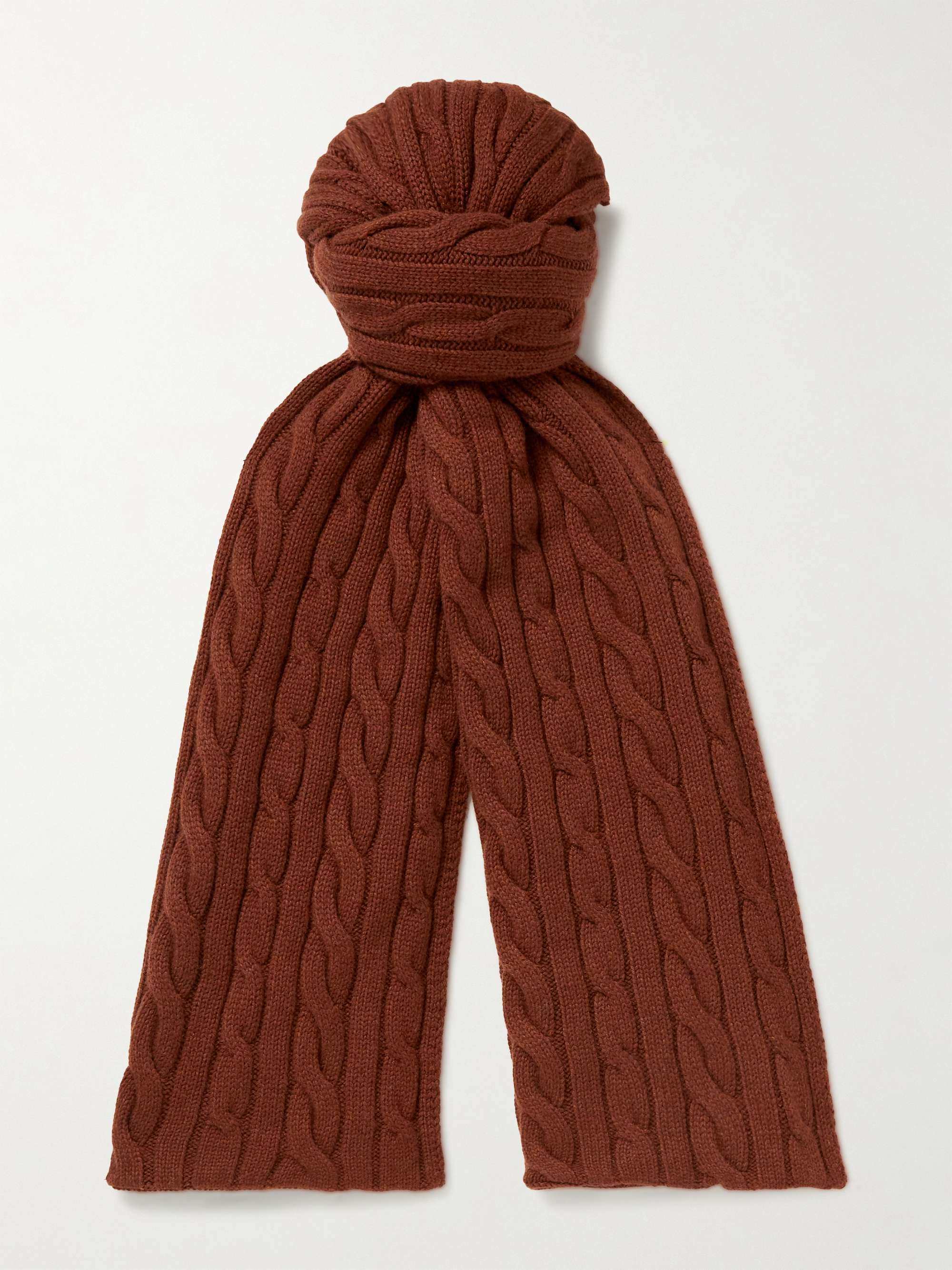 LORO PIANA Cable-Knit Baby Cashmere Scarf