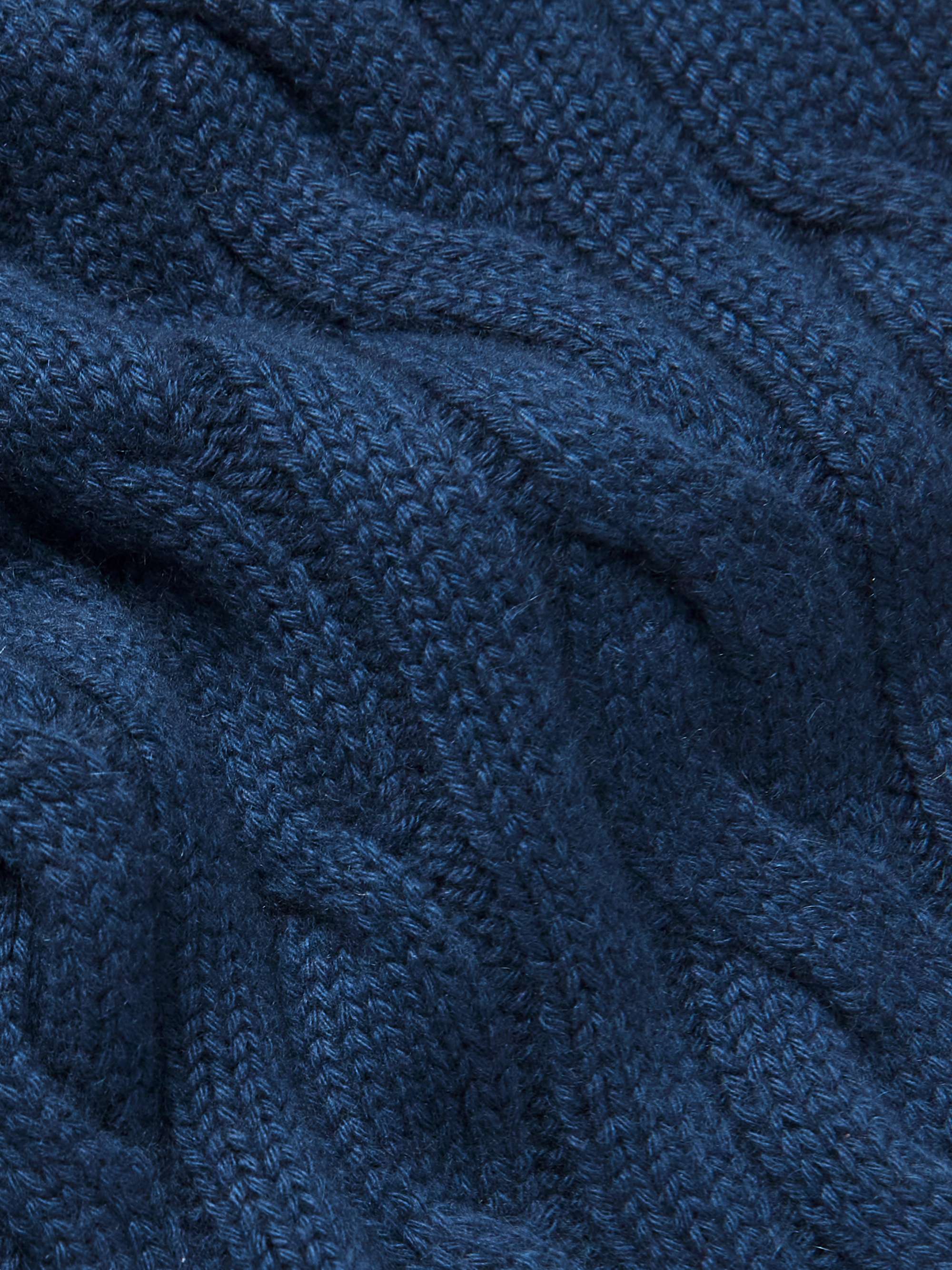 LORO PIANA Cable-Knit Baby Cashmere Scarf