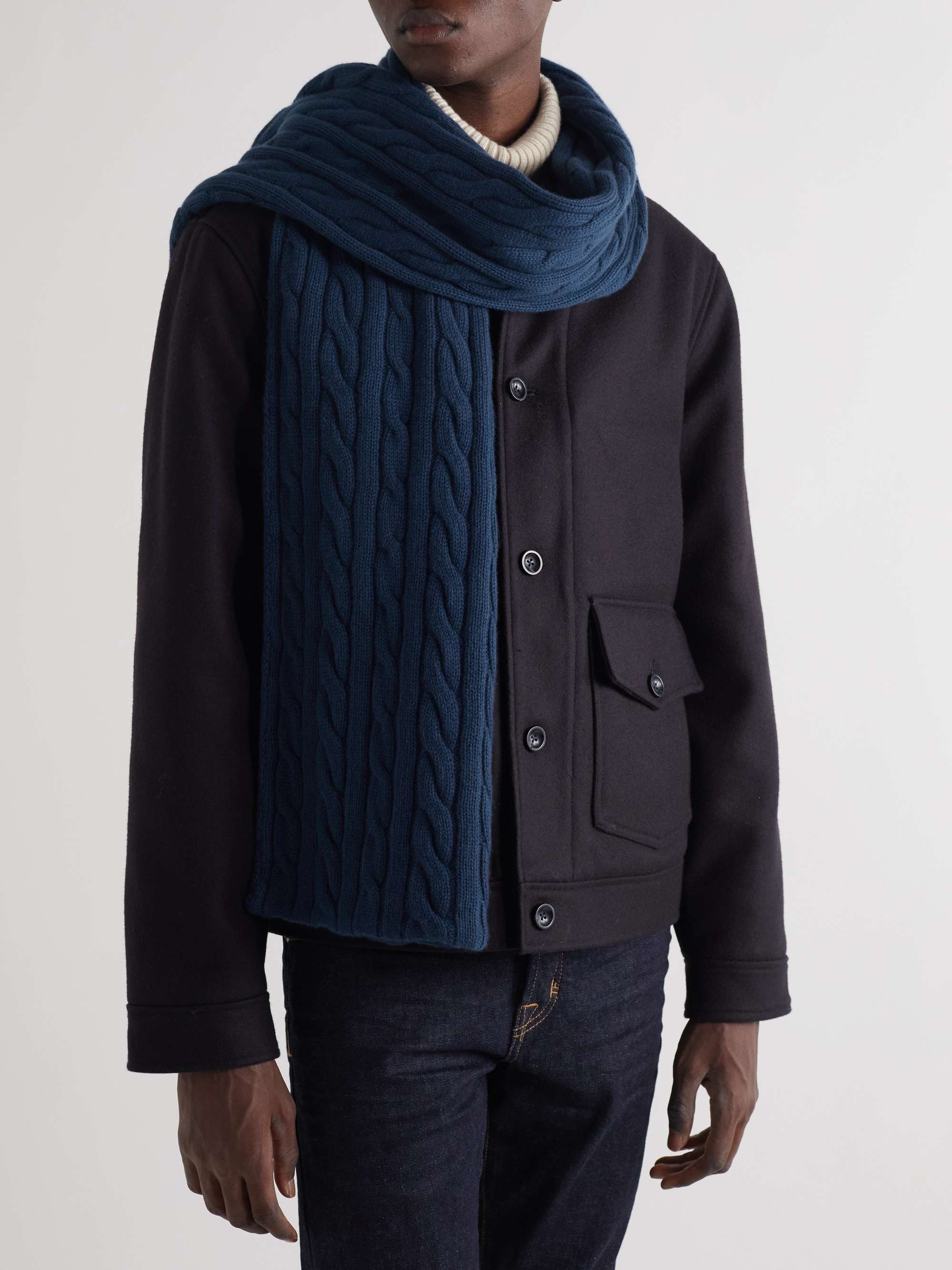 LORO PIANA Cable-Knit Baby Cashmere Scarf