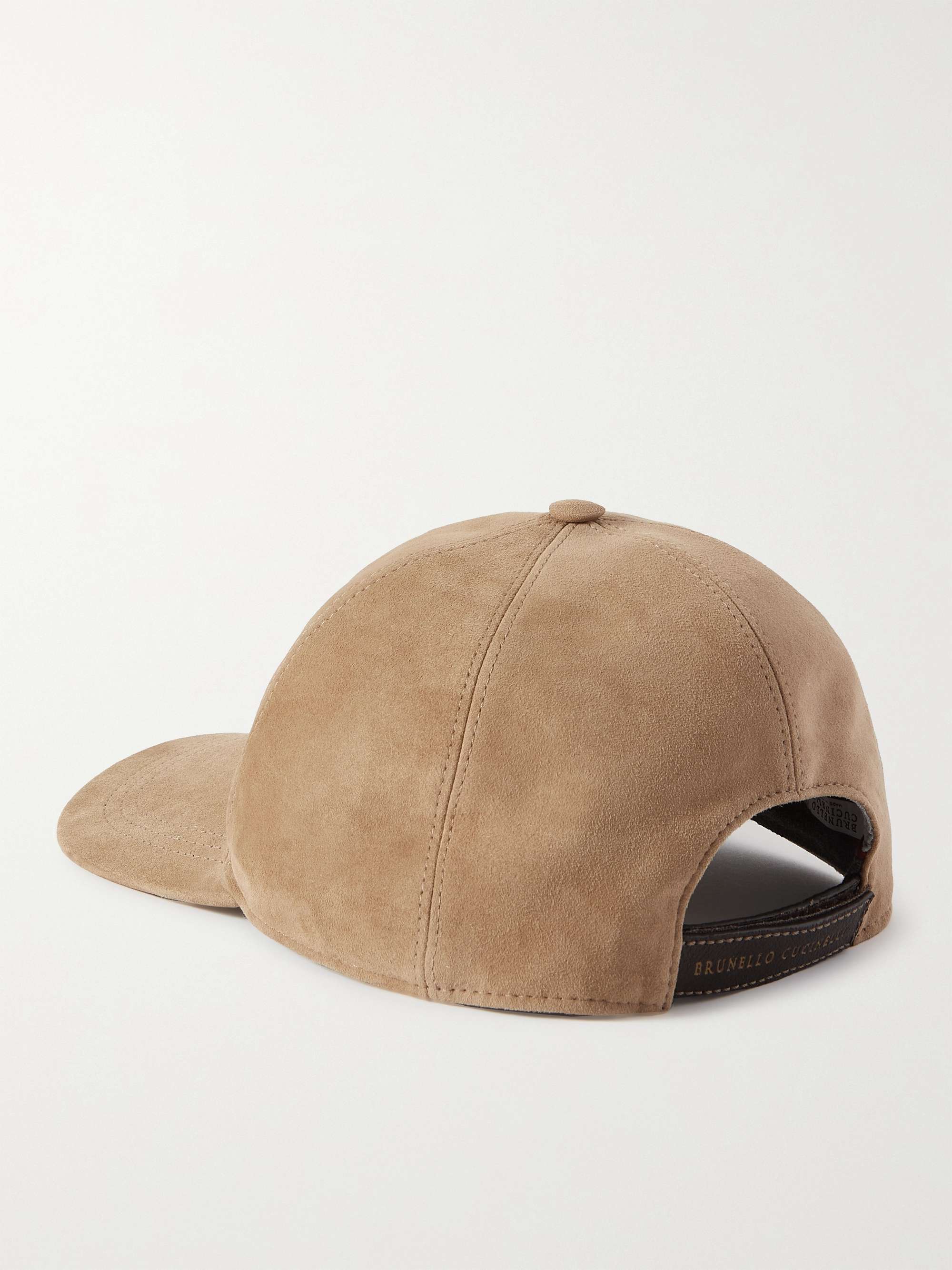 BRUNELLO CUCINELLI Logo-Embroidered Suede Baseball Cap