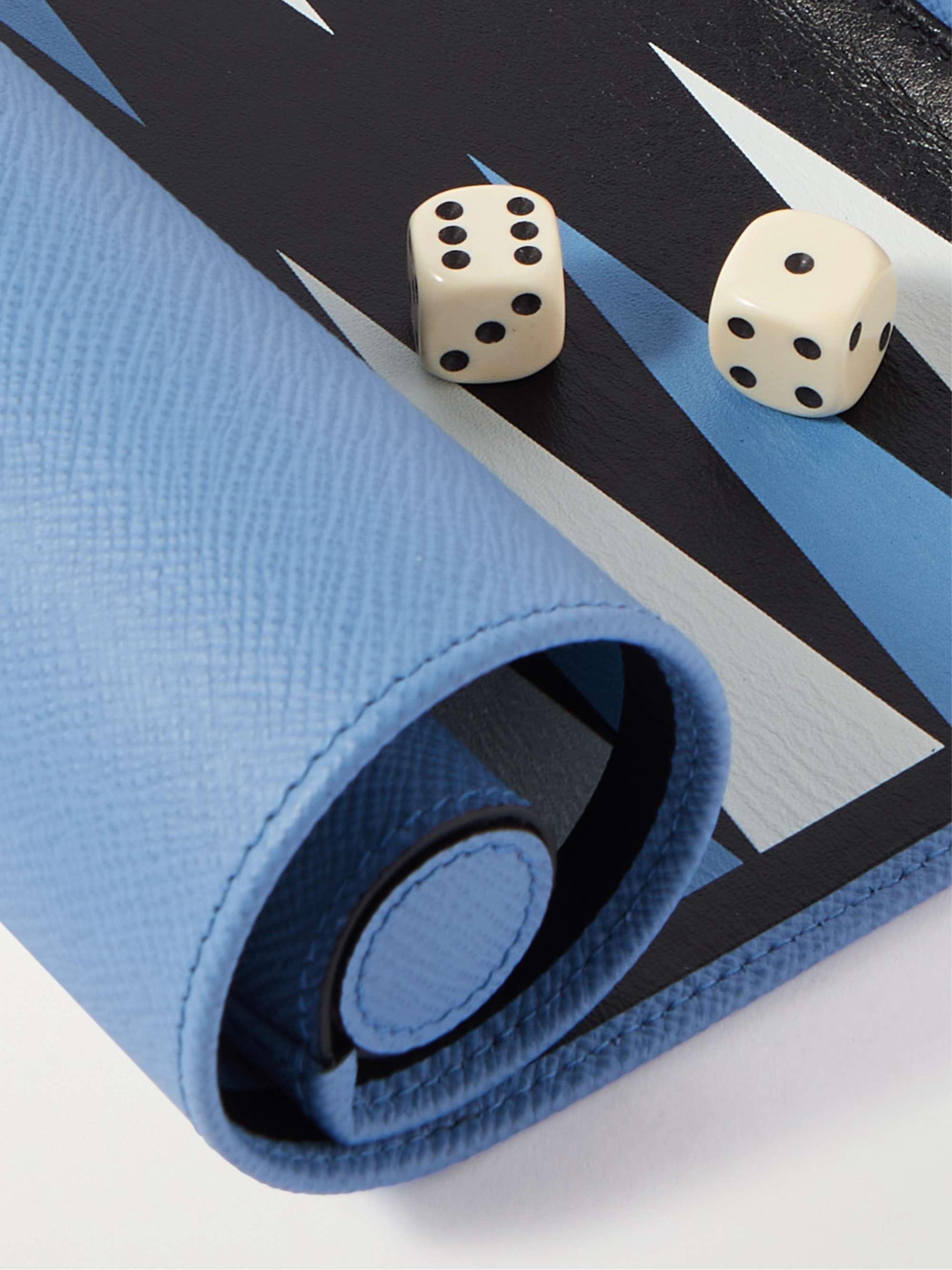 SMYTHSON Travel Panama Cross-Grain Leather Backgammon Roll