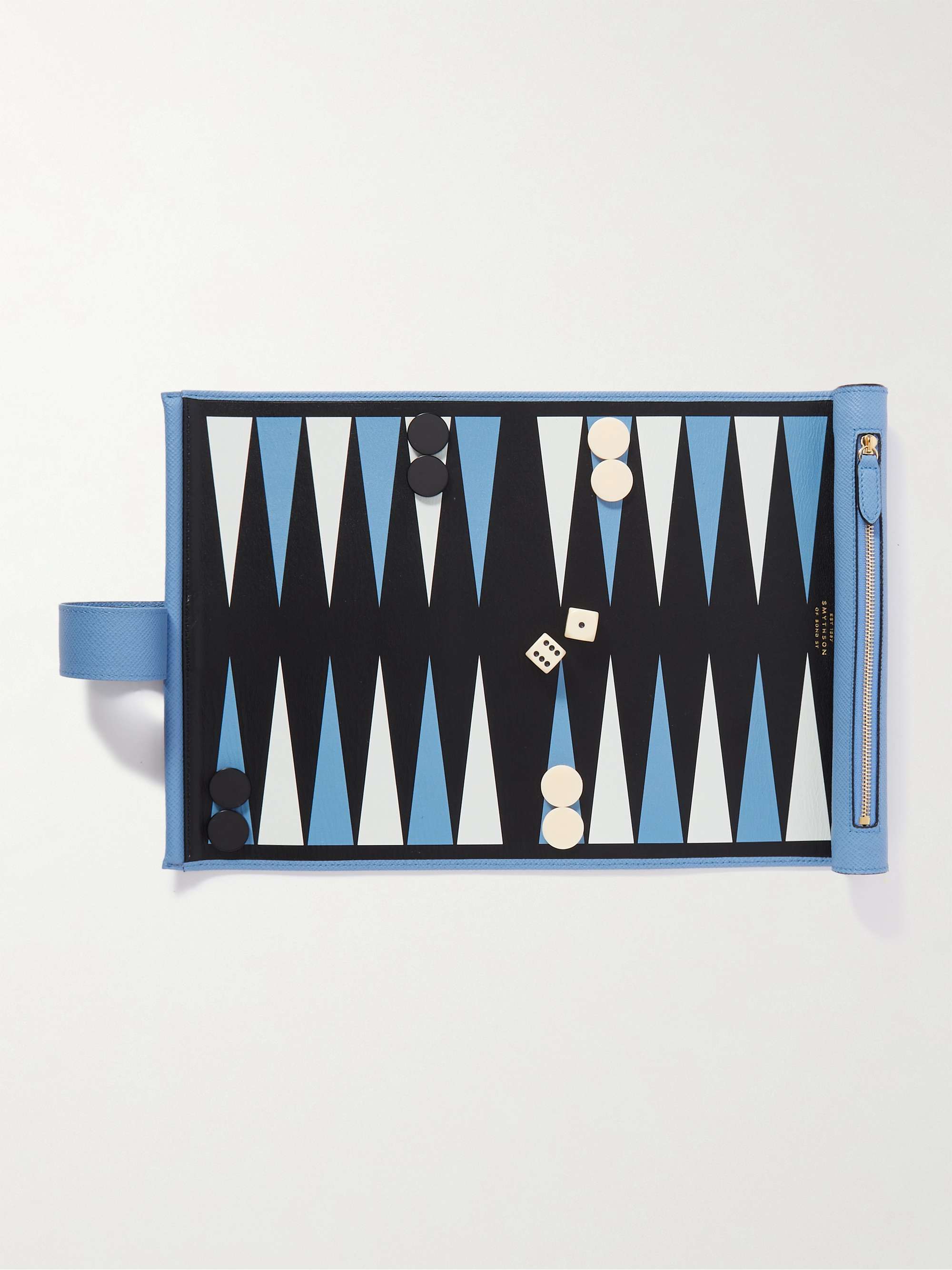 SMYTHSON Travel Panama Cross-Grain Leather Backgammon Roll