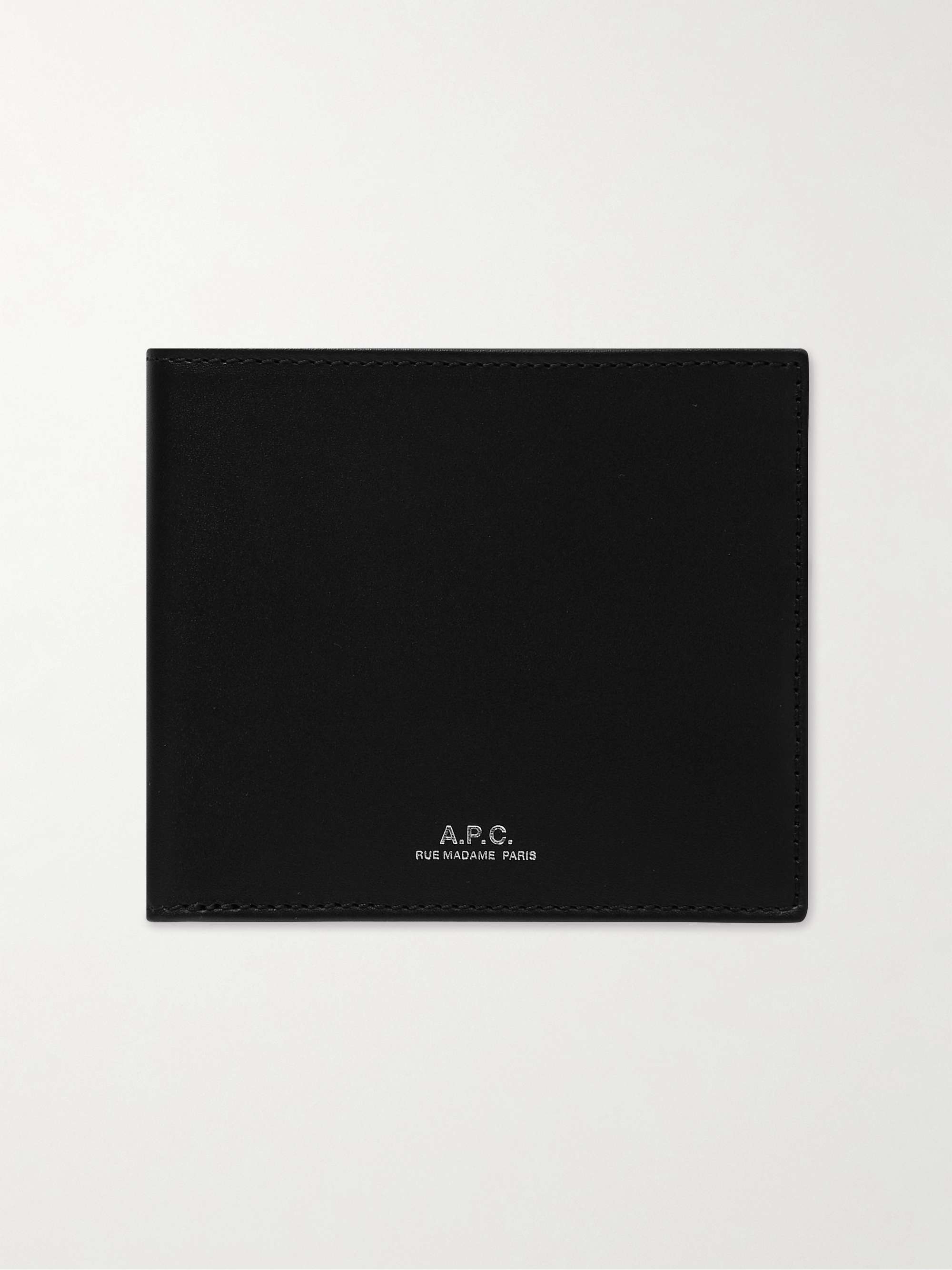 아페쎄 A.P.C. Leather Billfold Wallet,Black
