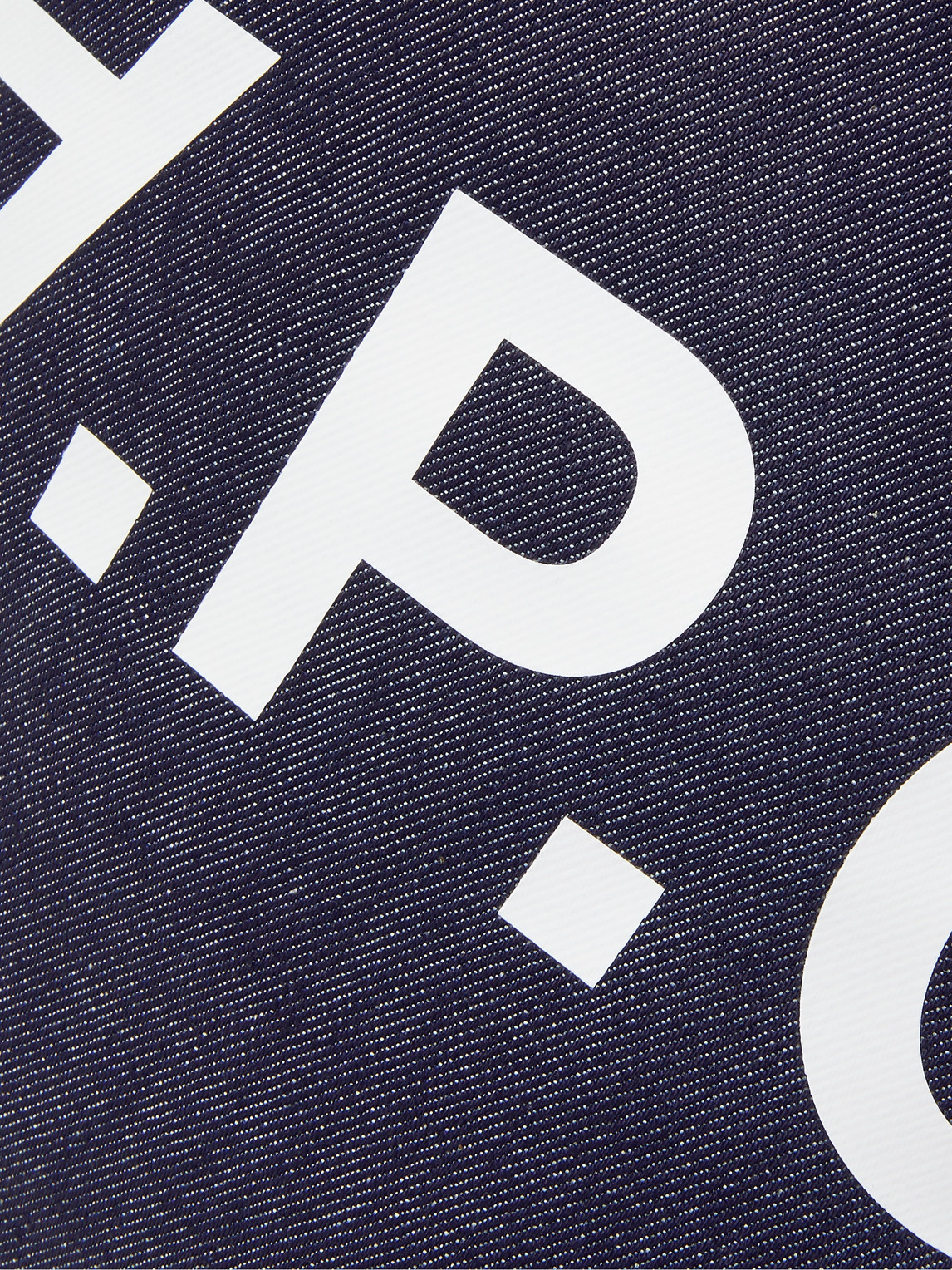 Apc Laure Logo-print Denim Tote Bag In Blue