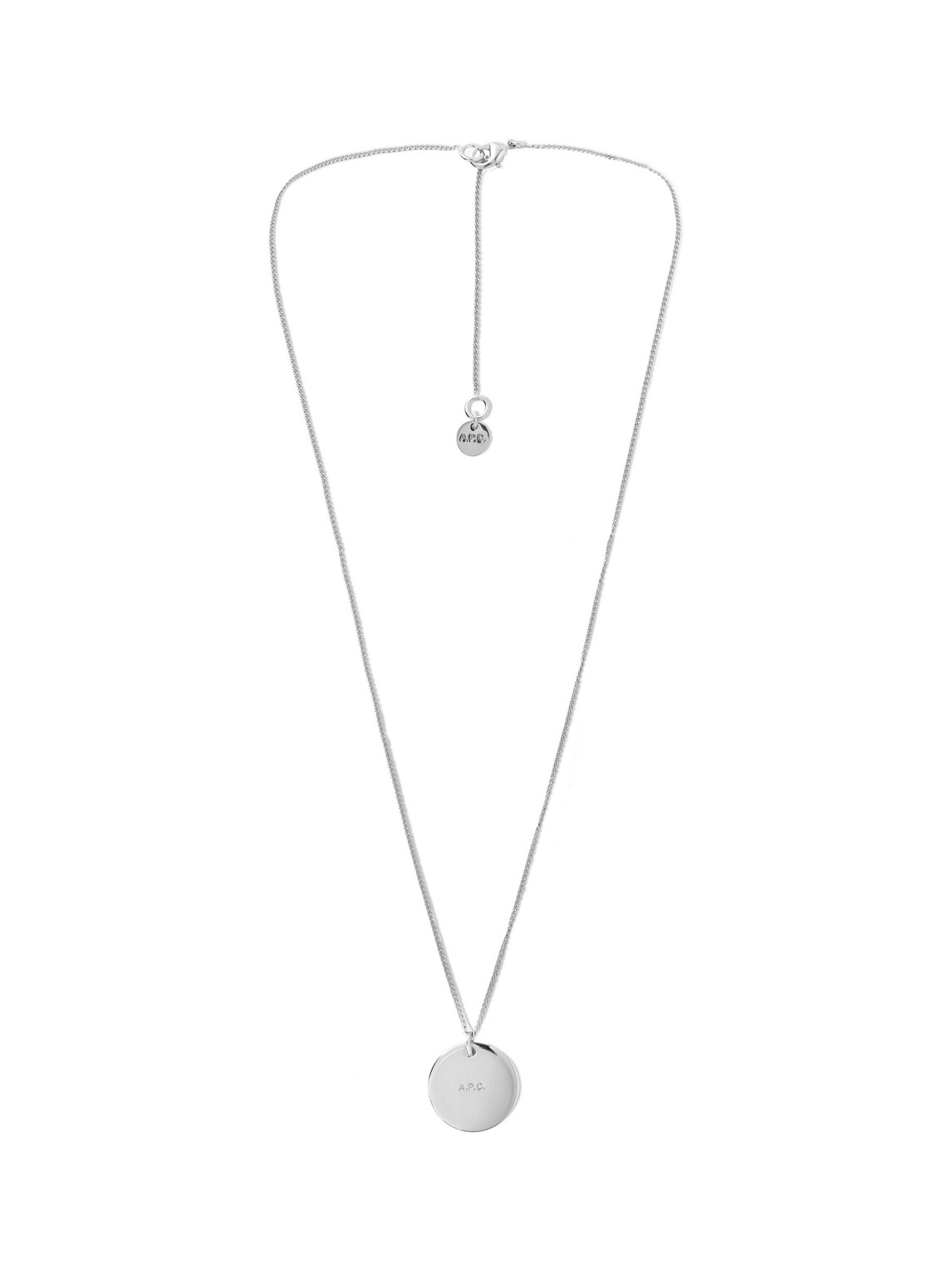 Apc Logo-engraved Silver-tone Necklace