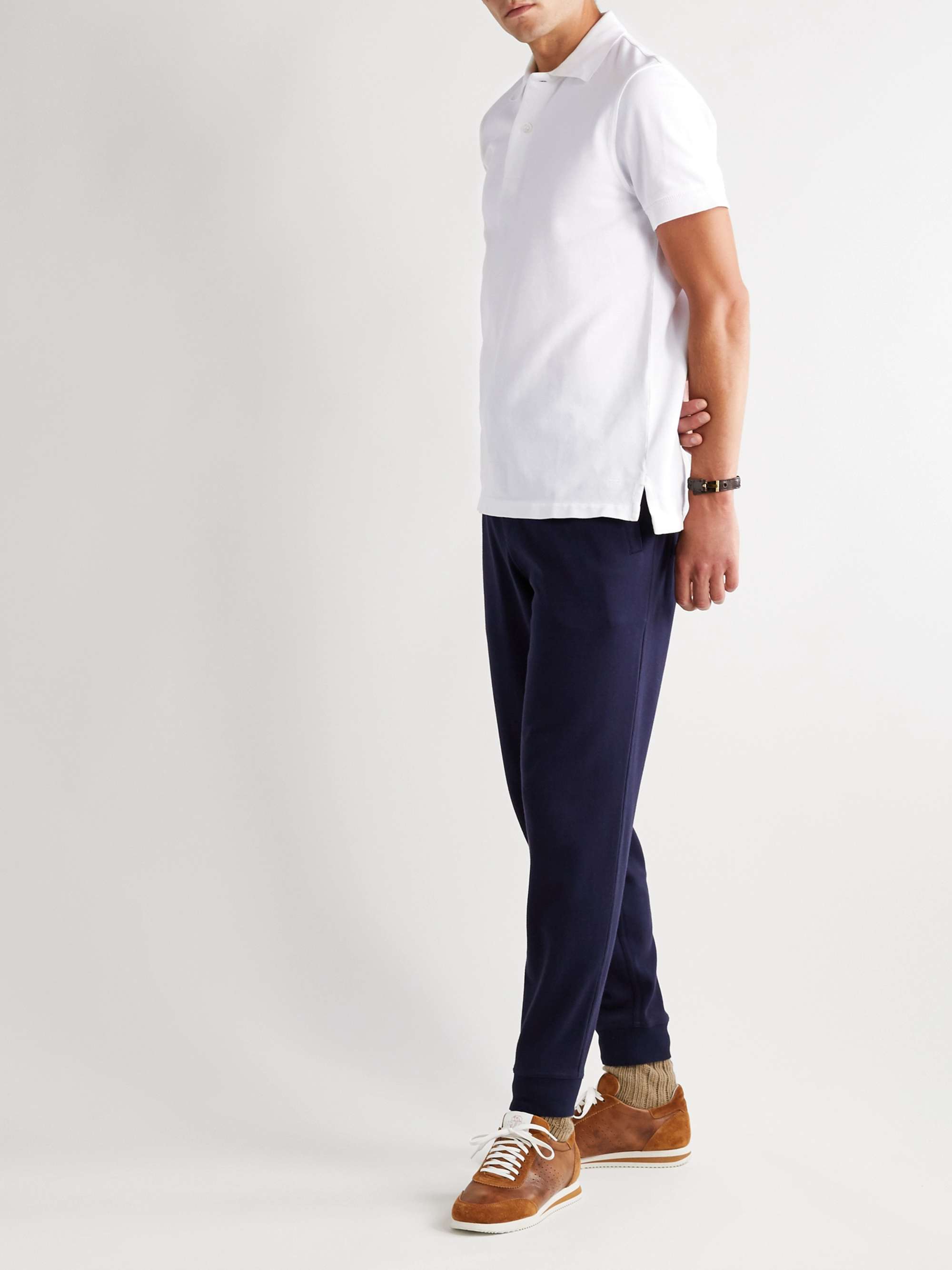 TOM FORD Garment-Dyed Cotton-Piqué Polo Shirt