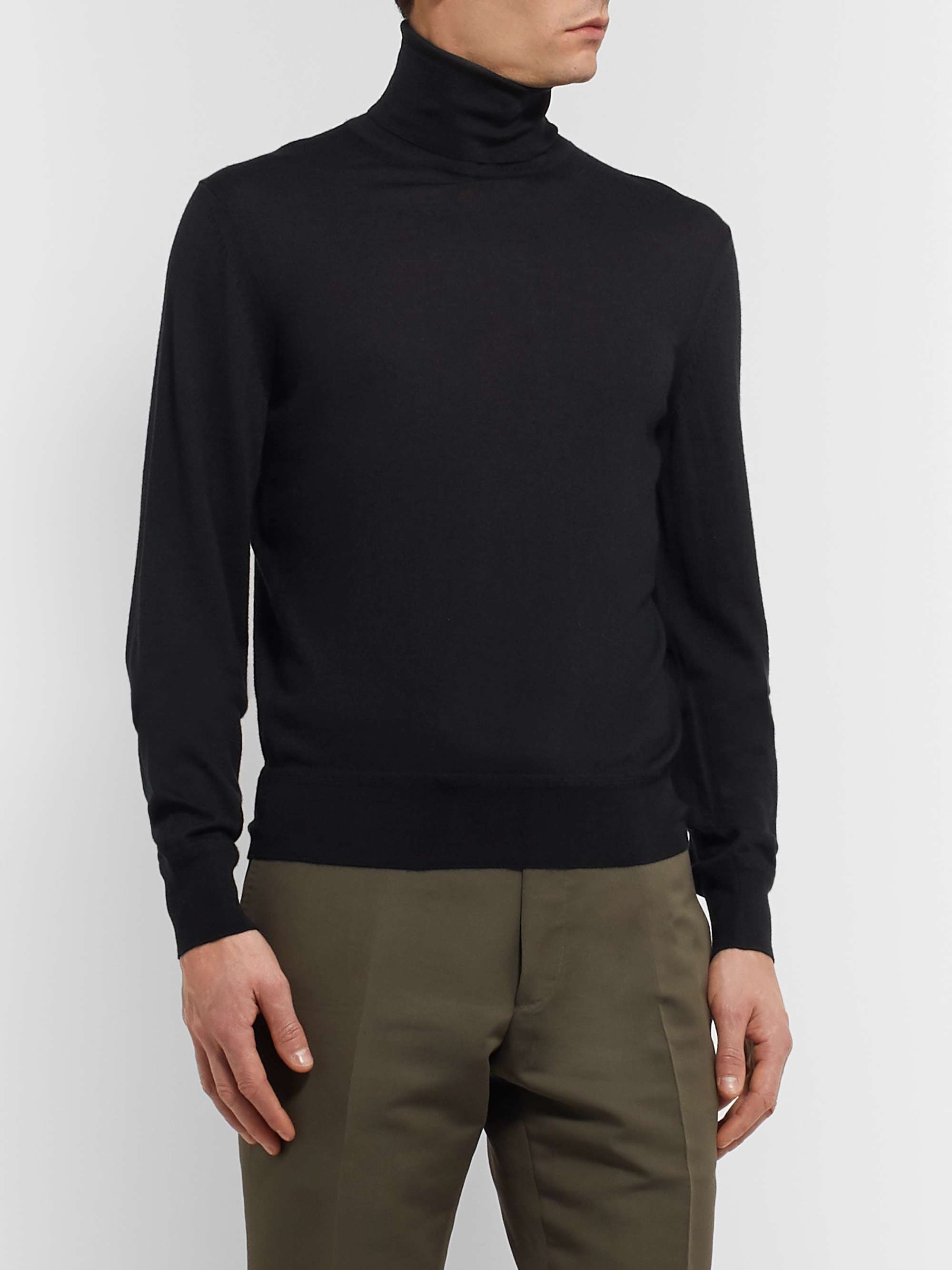 TOM FORD Slim-Fit Cashmere and Silk-Blend Rollneck
