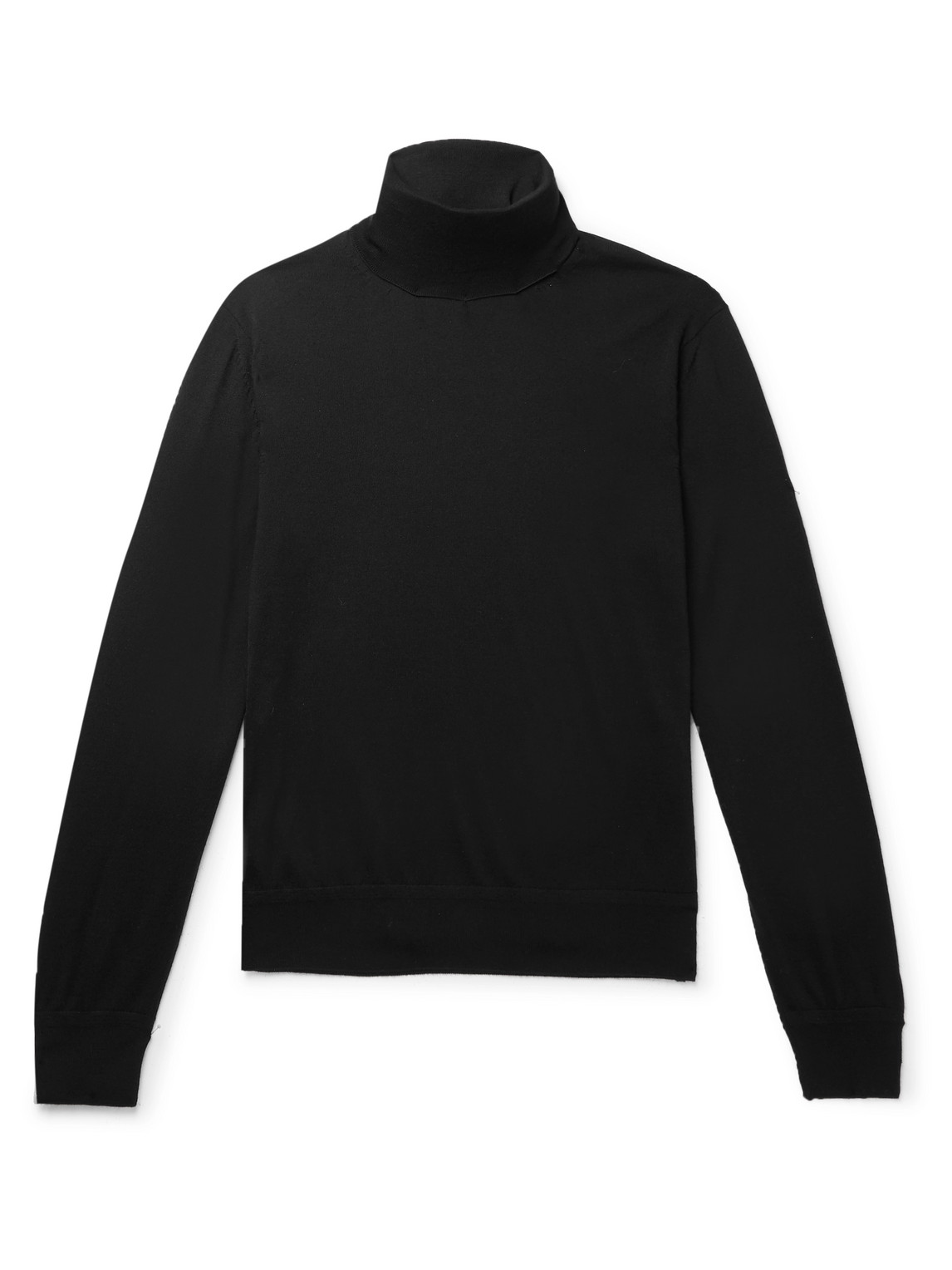 Tom Ford Slim-fit Cashmere And Silk-blend Rollneck In Black