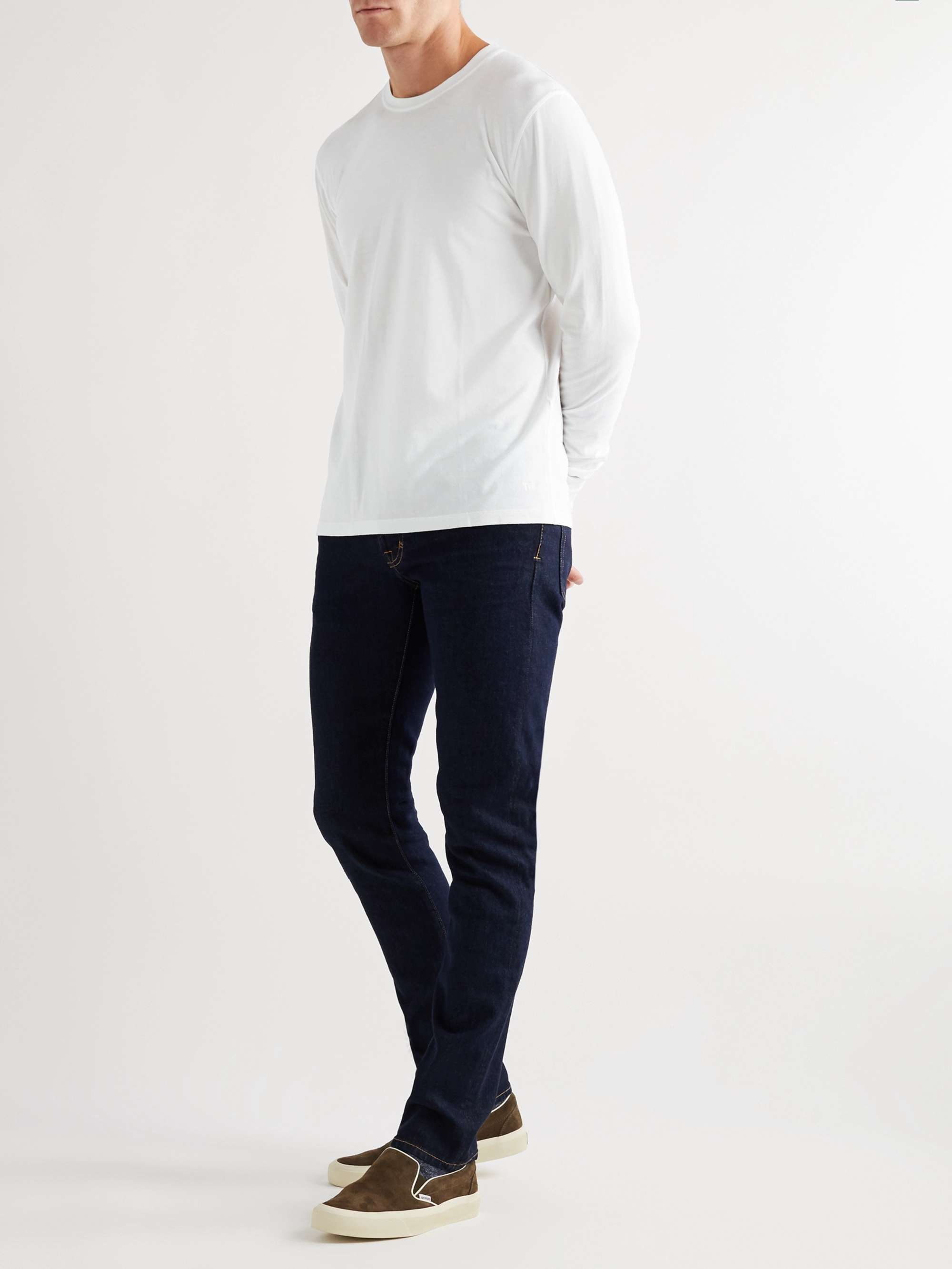 White Lyocell and Cotton-Blend T-Shirt | TOM FORD | MR PORTER