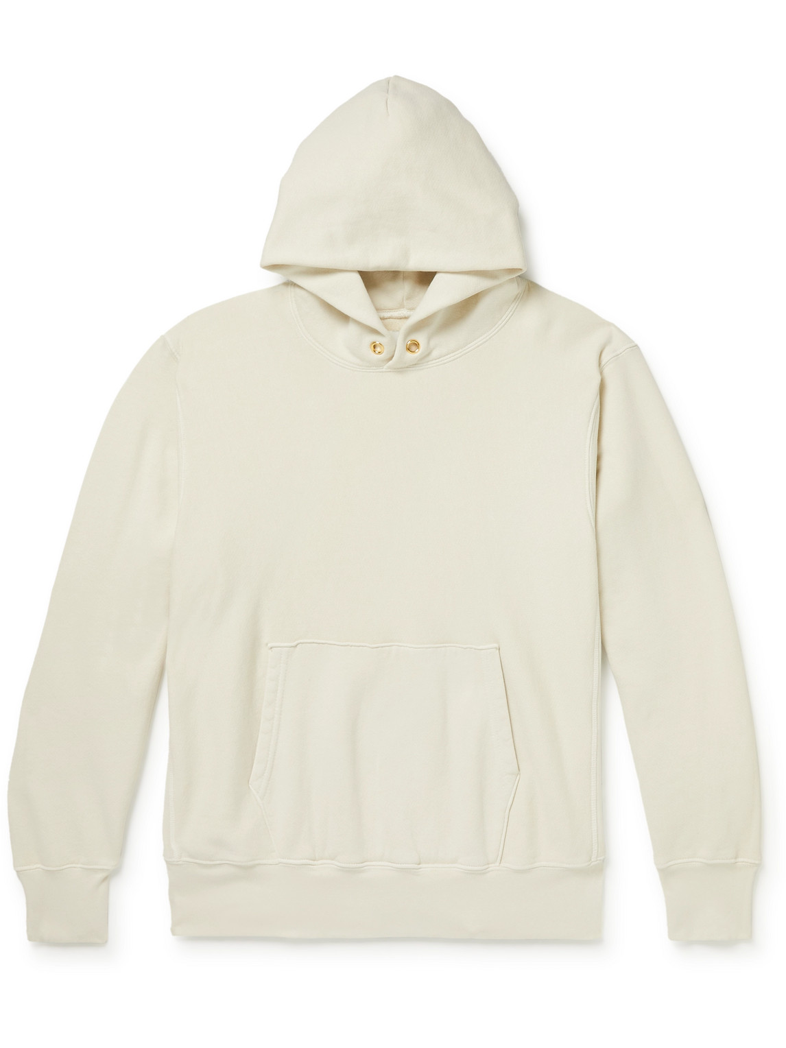 LES TIEN GARMENT-DYED COTTON-JERSEY HOODIE