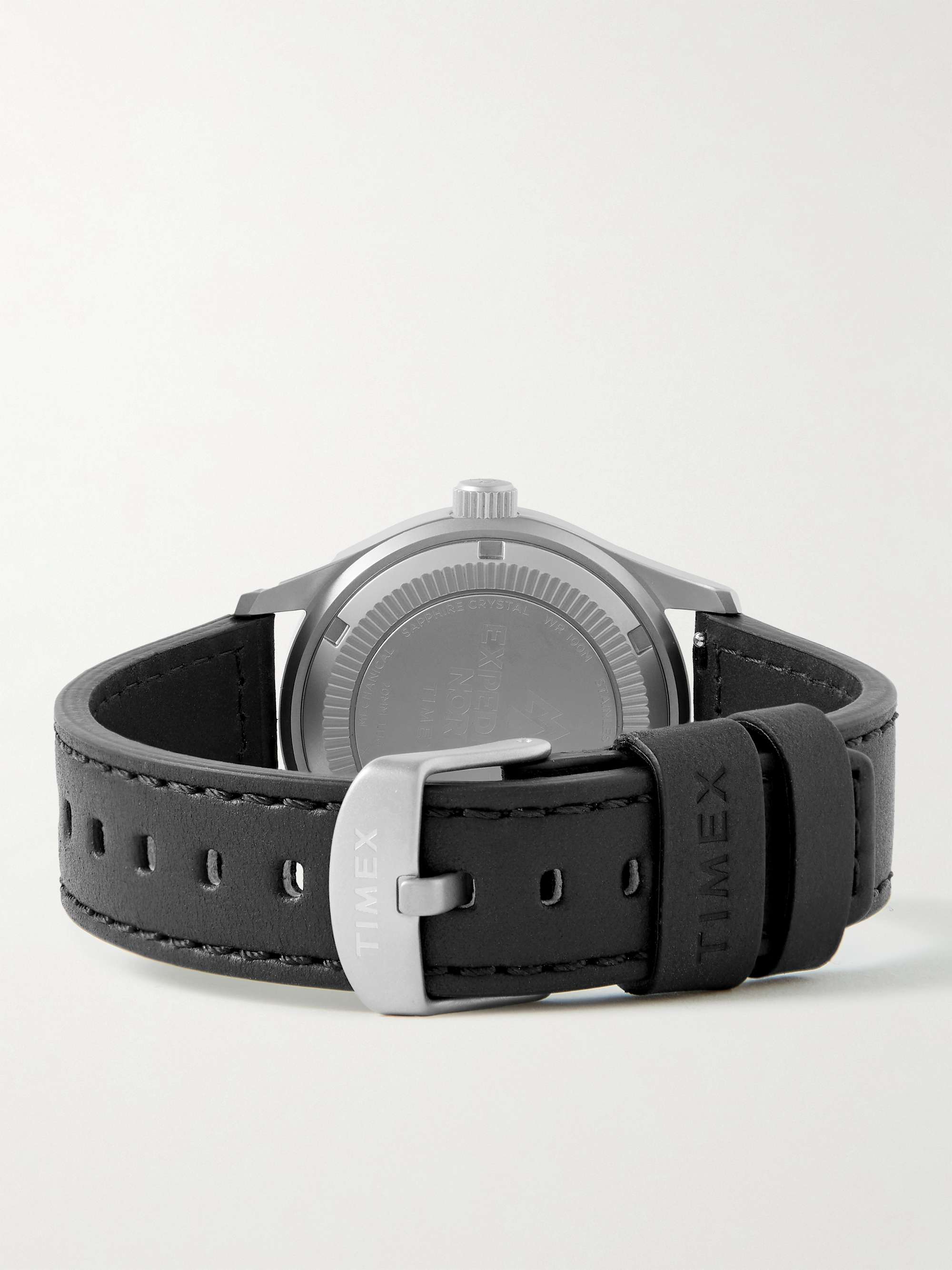 TIMEX Expedition North 38mm Hand-Wound Stainless Steel and Leather Watch