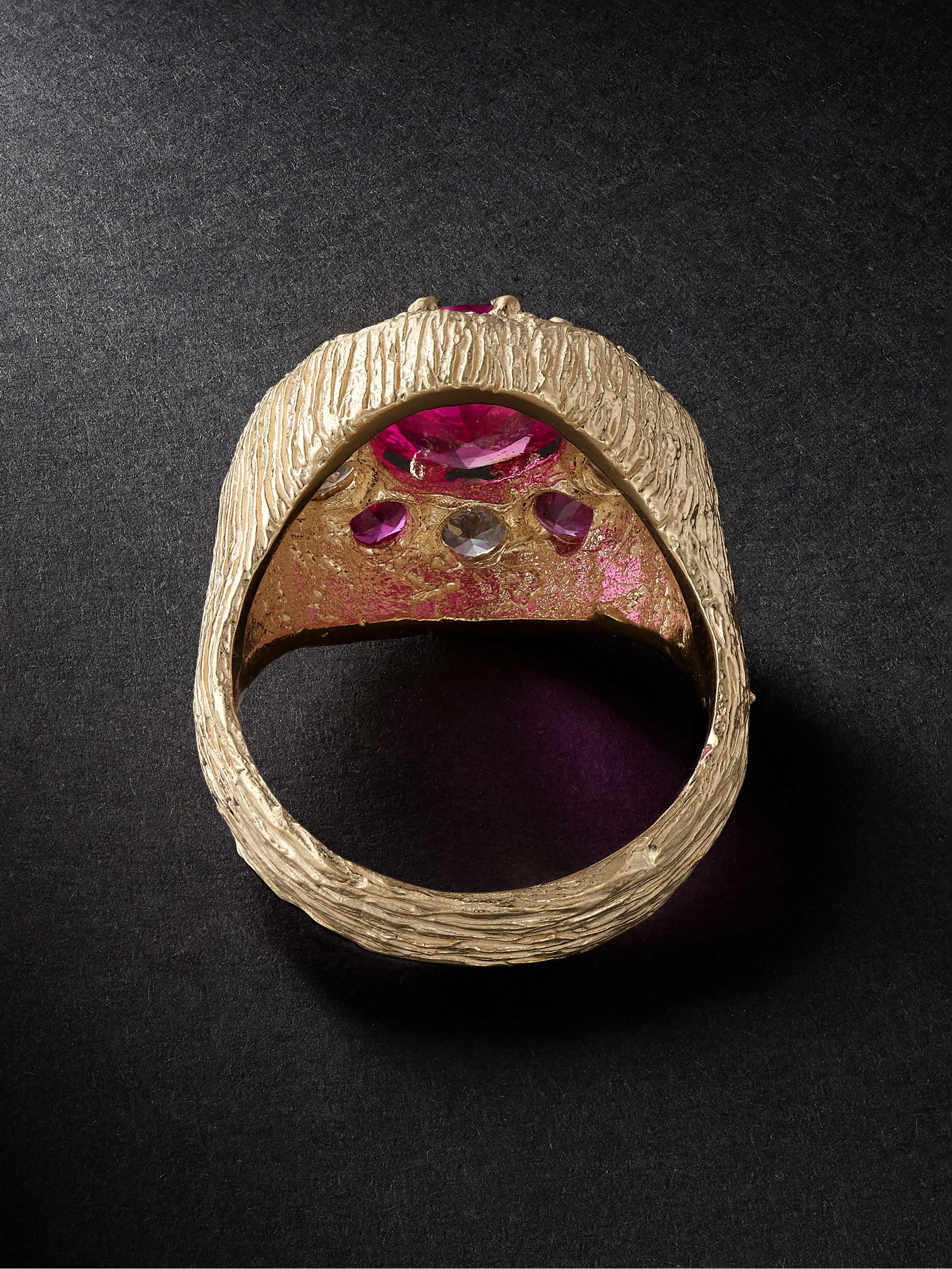 BLEUE BURNHAM 9-Karat Recycled Gold Sapphire Signet Ring