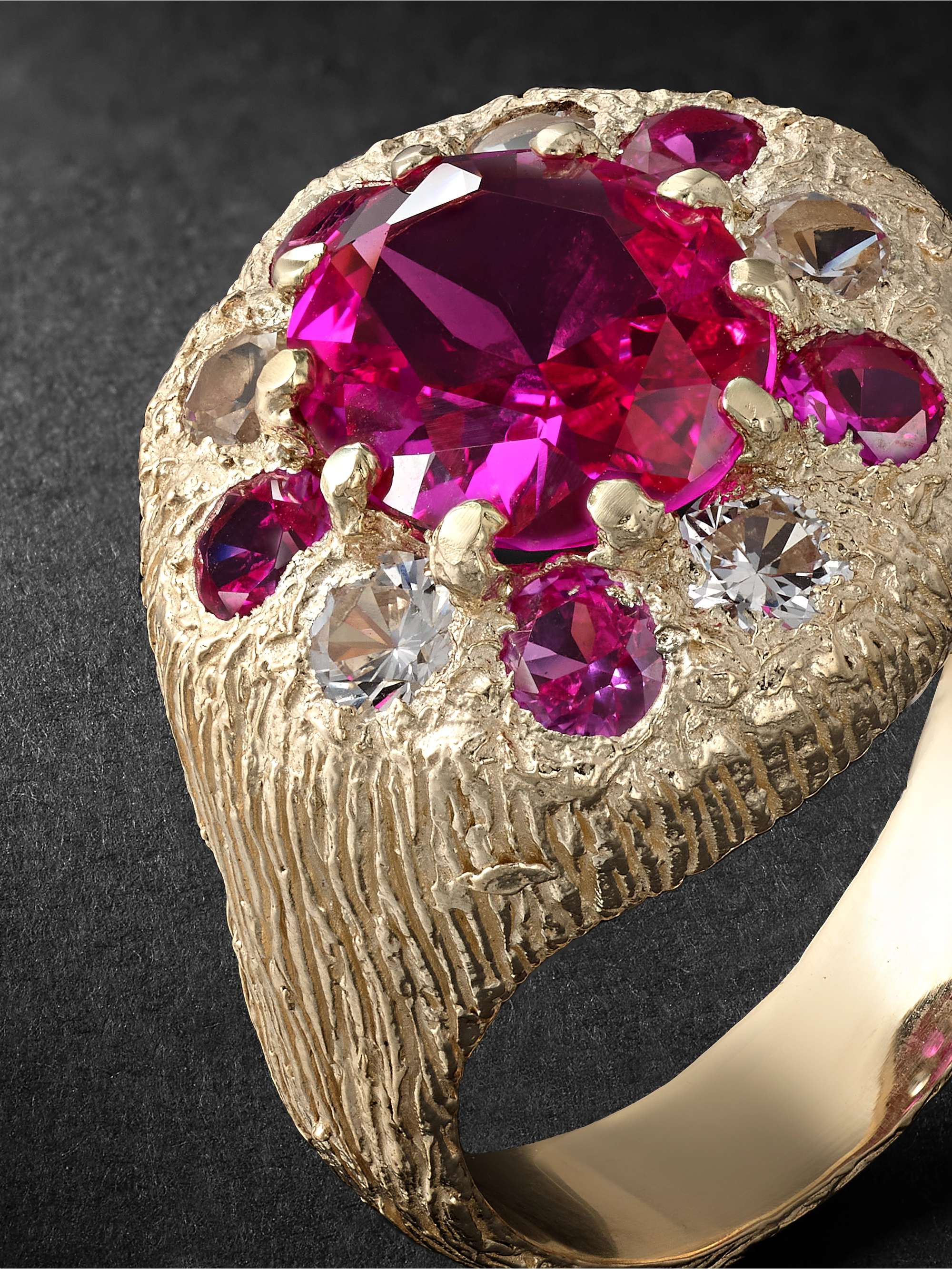 BLEUE BURNHAM 9-Karat Recycled Gold Sapphire Signet Ring