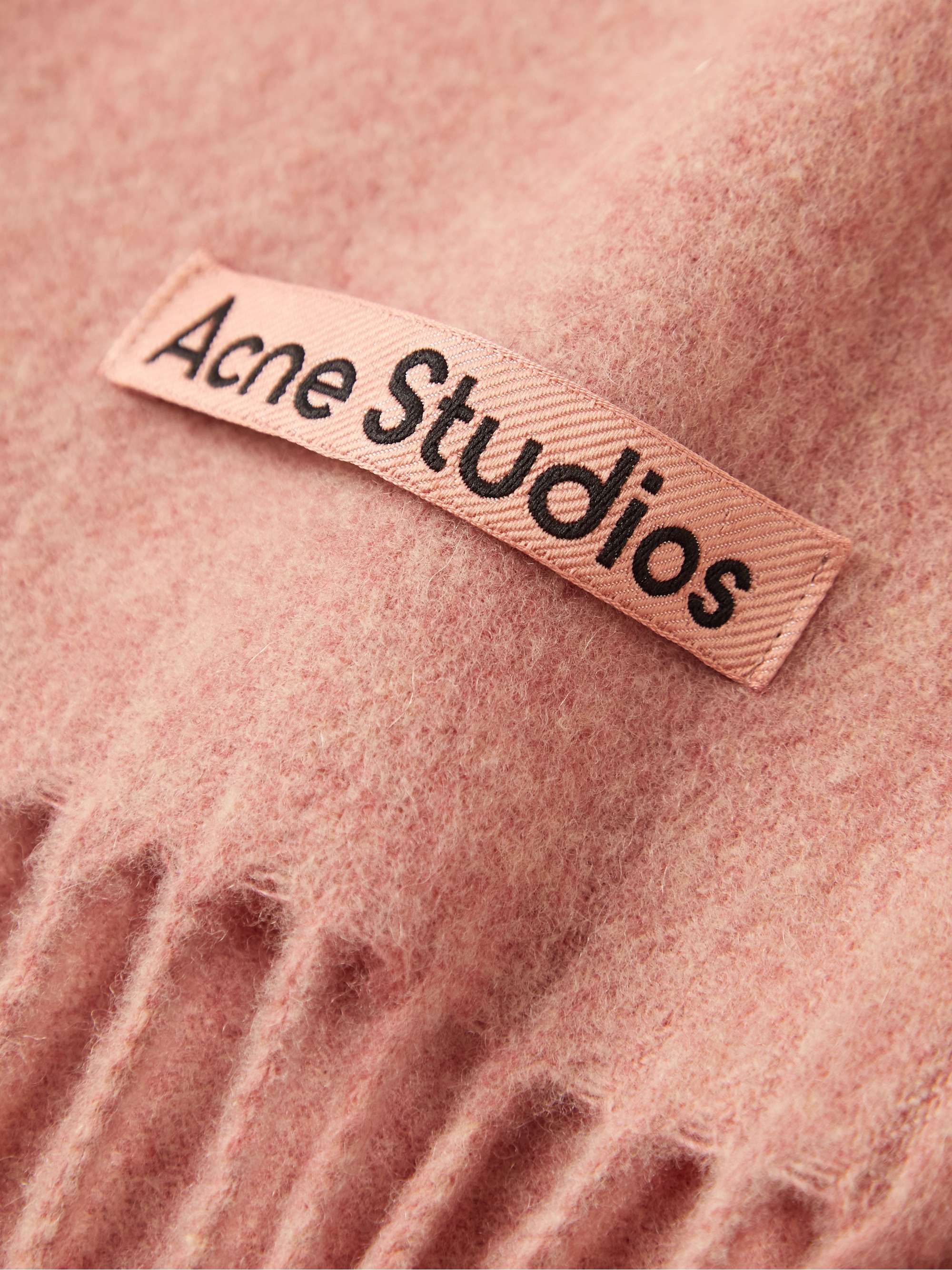 ACNE STUDIOS Oversized Fringed Melangé Wool Scarf