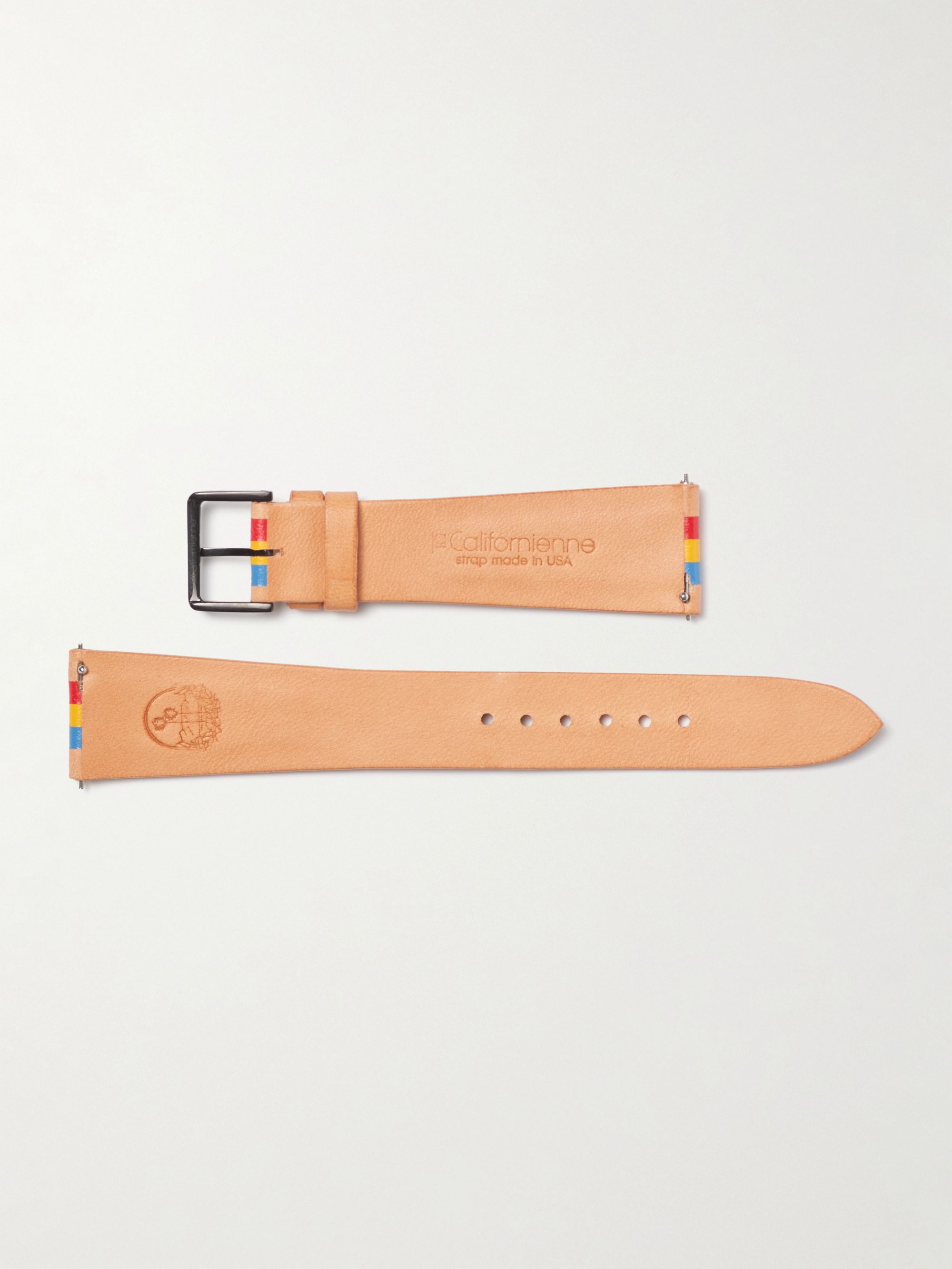 LA CALIFORNIENNE Primary Striped Leather Watch Strap