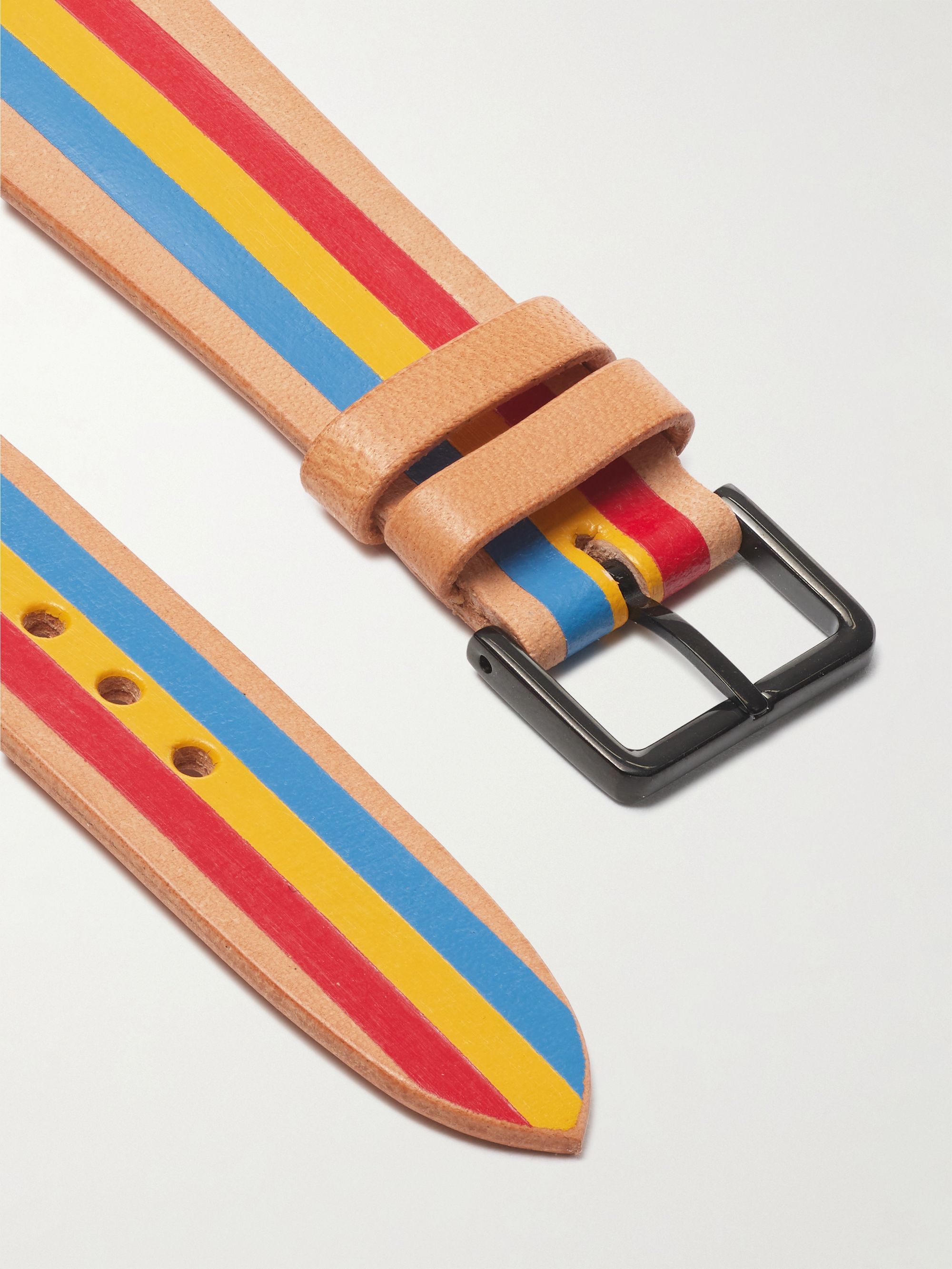 LA CALIFORNIENNE Primary Striped Leather Watch Strap