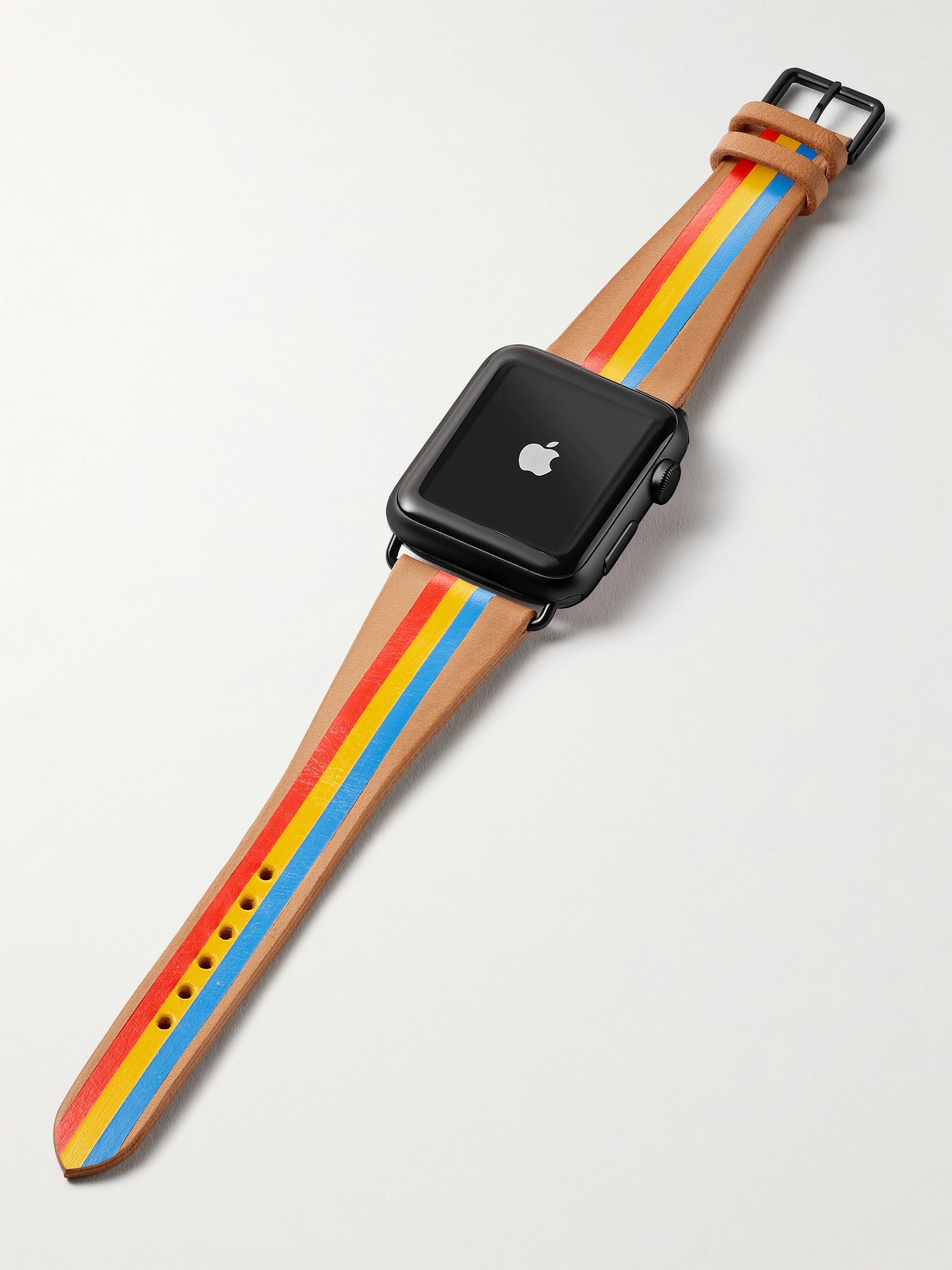 LA CALIFORNIENNE Primary Striped Leather Watch Strap